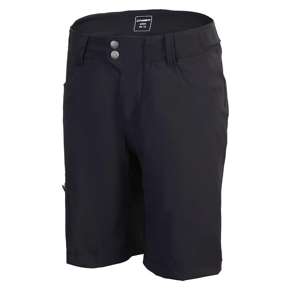 Chiba Fahrradhose CHIBA Baggy Pants mit Innenhose Lady - Radhose 4XL schwarz mit Sitzpol