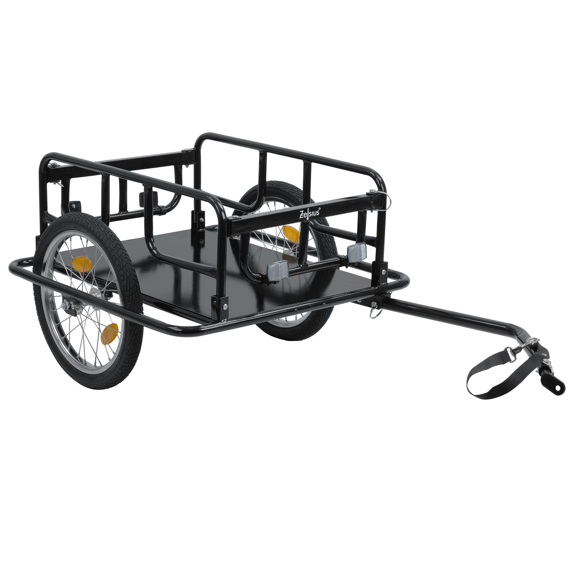Zelsius Fahrradlastenanhänger Fahrradanhänger Transport, 68 Liter, Anhänger Klappbar, Transp