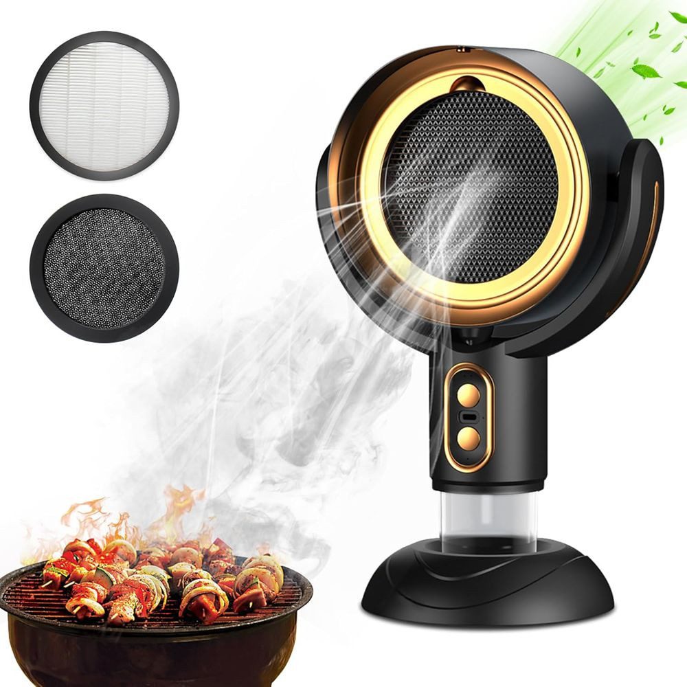 AKKEE Absauganlage Tragbare Mini Dunstabzugshaubem, Tischhaube, Außen-Grillabzugshaube, Tragbare Mini Dunstabzugshaube für Küche Camping und Grillen