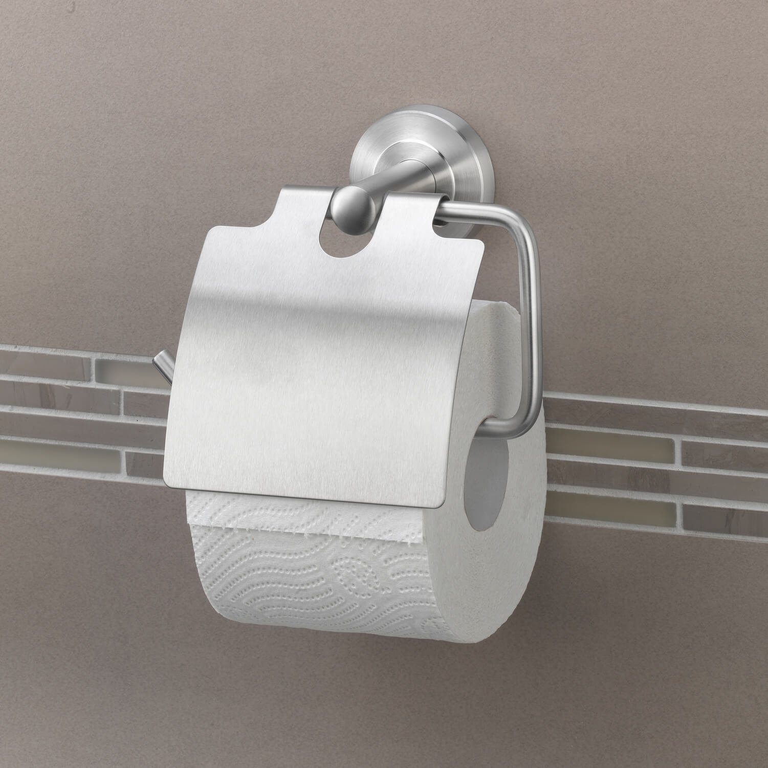 Silber Toilettenpapierhalter (1-St) Bath Amare Toilettenpapierhalter