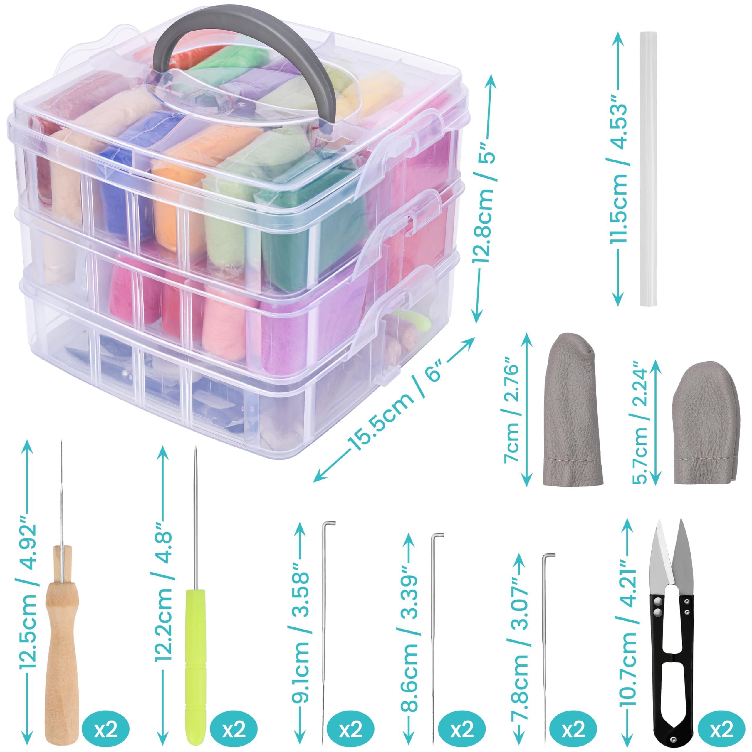 Belle Vous Dekoobjekt Belle Vous Nadelfilz Set für Anfänger mit Aufbewahrun günstig online kaufen