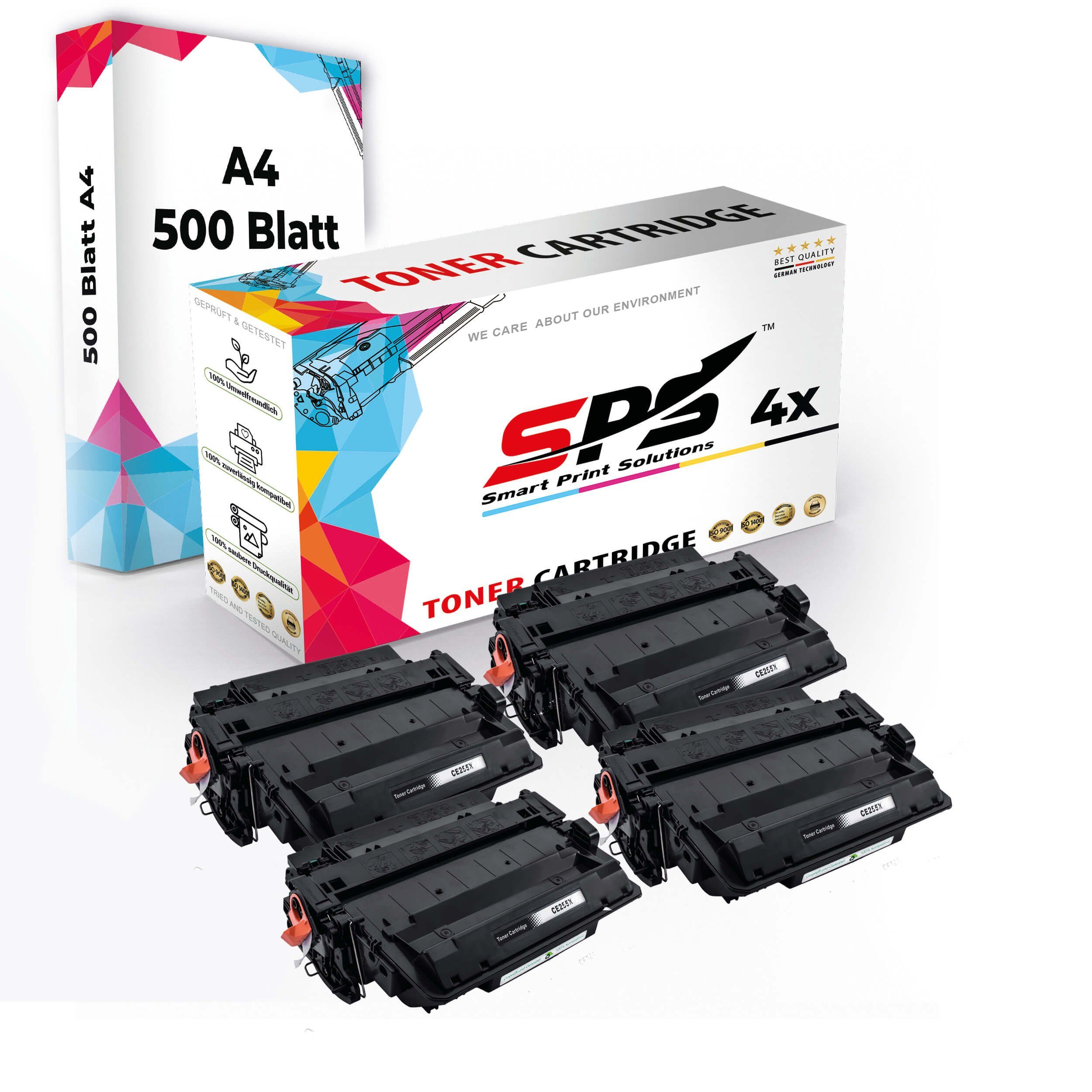 SPS Druckerpapier Toner,1x A4 + Pack, Set Multipack Tonerkartusche 4x Kompatibel, (4er A4 4x Druckerpapier)