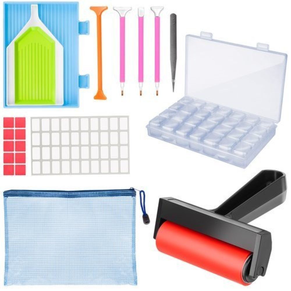 Kreativset XXL 5d Diamond Painting Zubehör-Set mit praktischer Aufbewahrungsbox