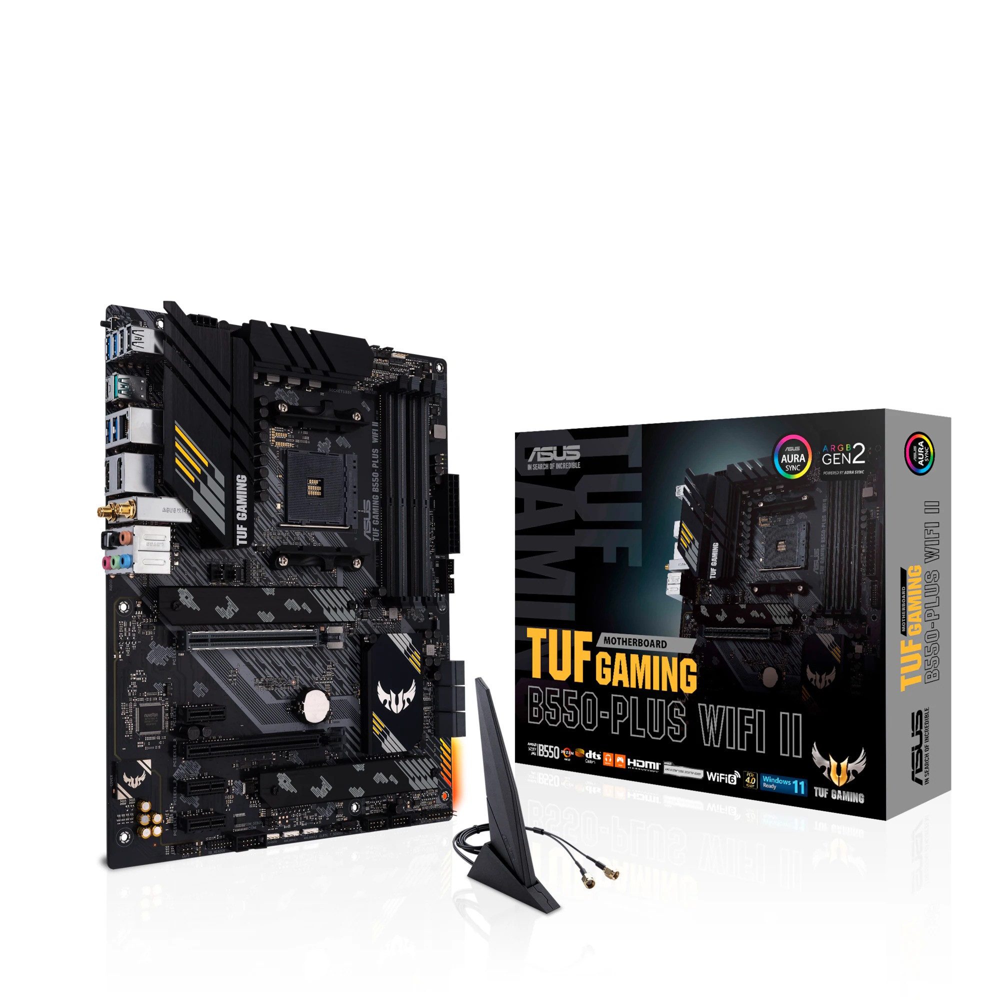 Asus TUF Gaming B650-Plus WIFI AMD Ryzen Motherboard Mainboard Aura Sync RGB, WiFi 6, Bluetooth 5.2, RGB LED lighting, Aura Sync support