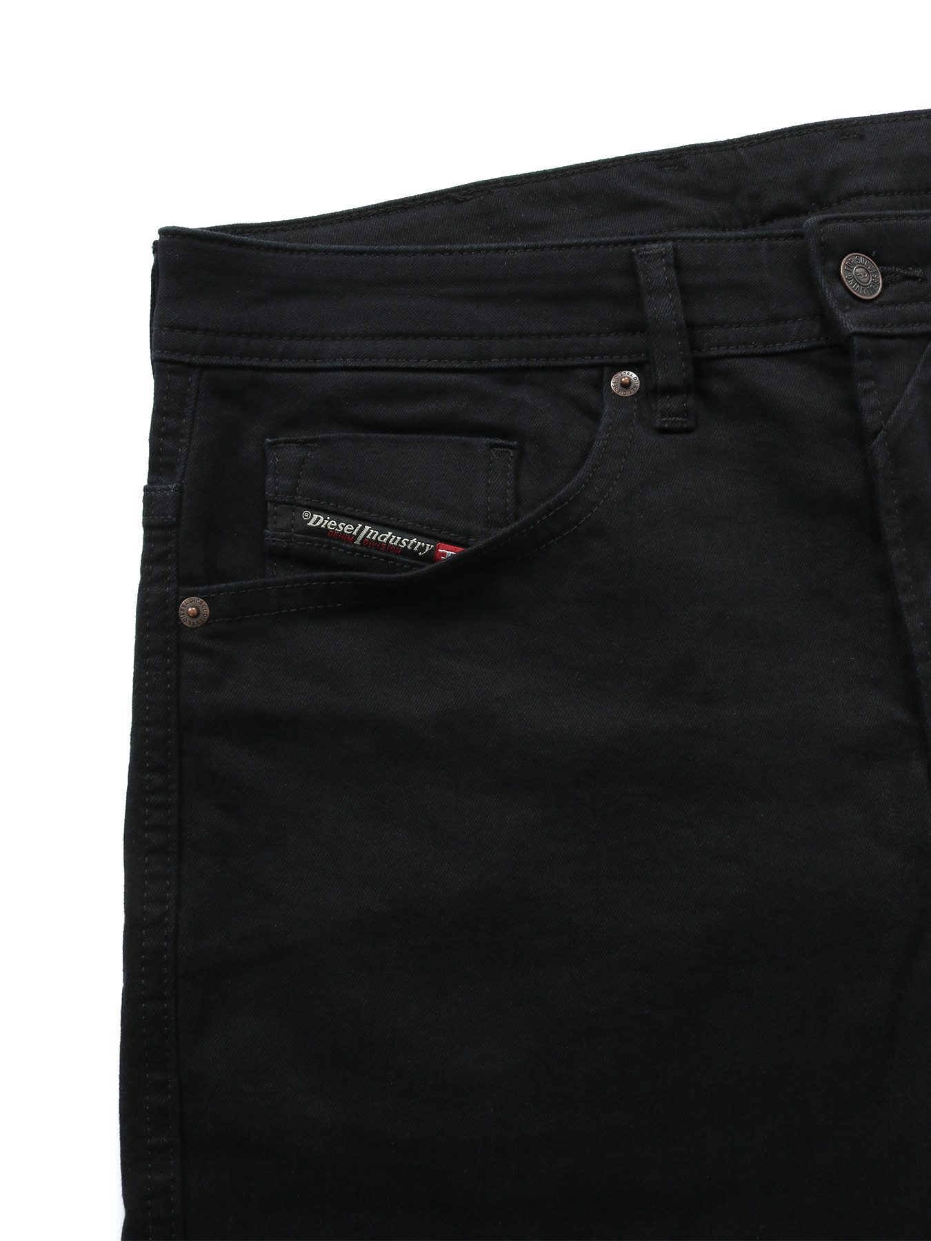 Slim-fit-Jeans leichter, schwarzer Denim - Thommer IB067 - Länge:32