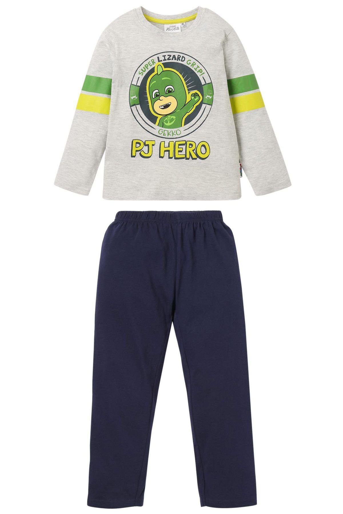 PJ Masks Schlafanzug PJ Mask Kinderpyjama und im 98 langer 116 Pyjama - Helden Mädchen 110 Gr. Schlagfanzug Jungen 104