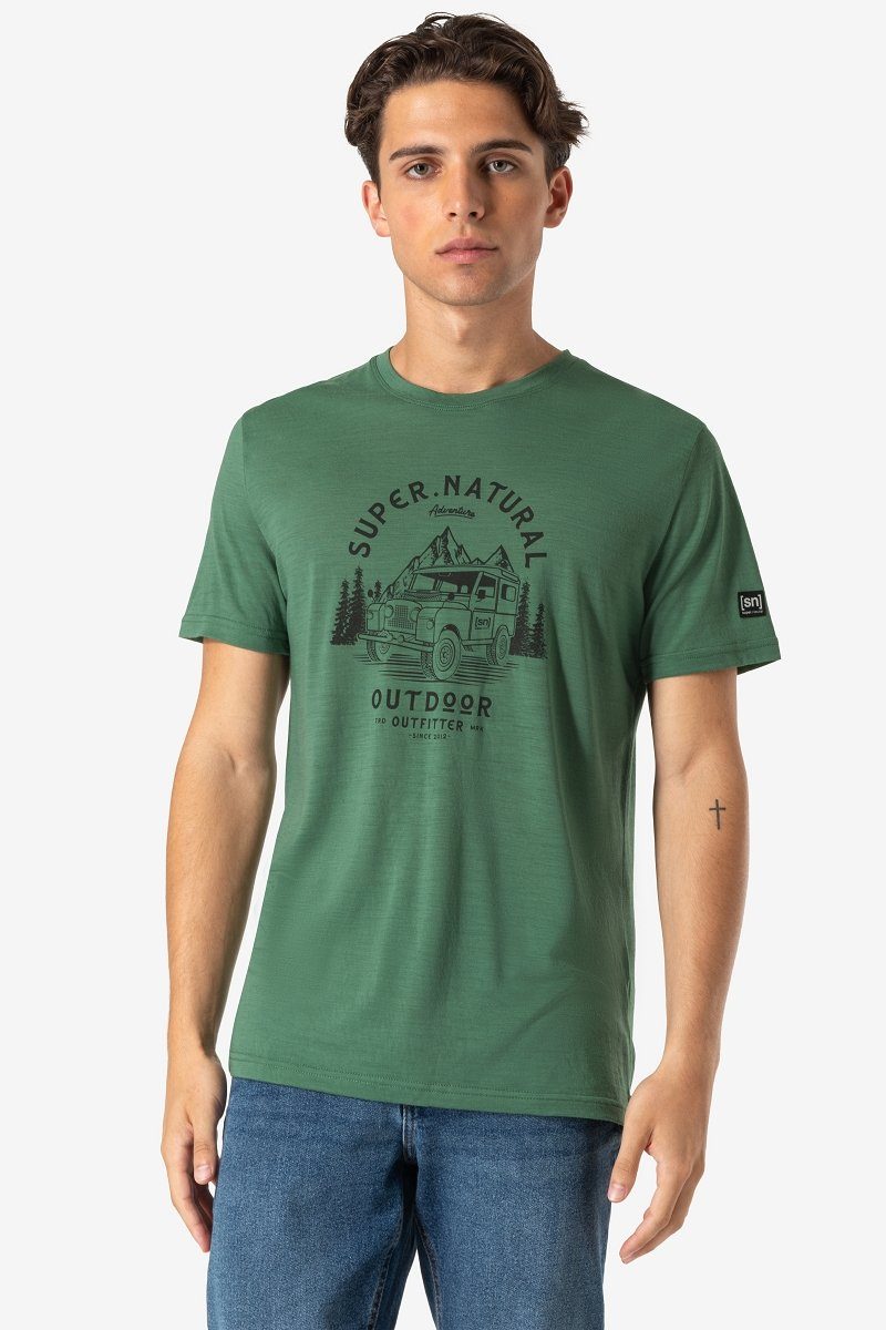SUPER.NATURAL Print-Shirt für Herren, kurzam aus günstig online kaufen