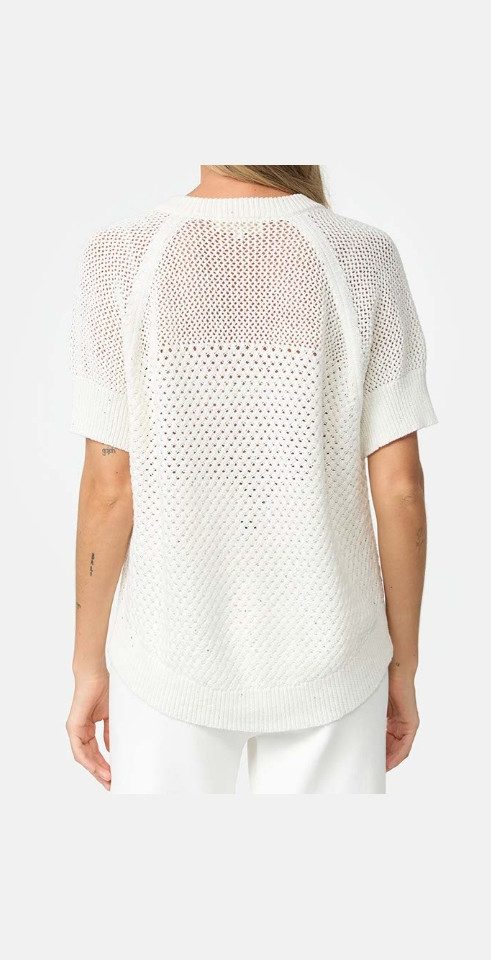 CATNOIR Wollpullover Pullover halbarm CATNOIR weiß