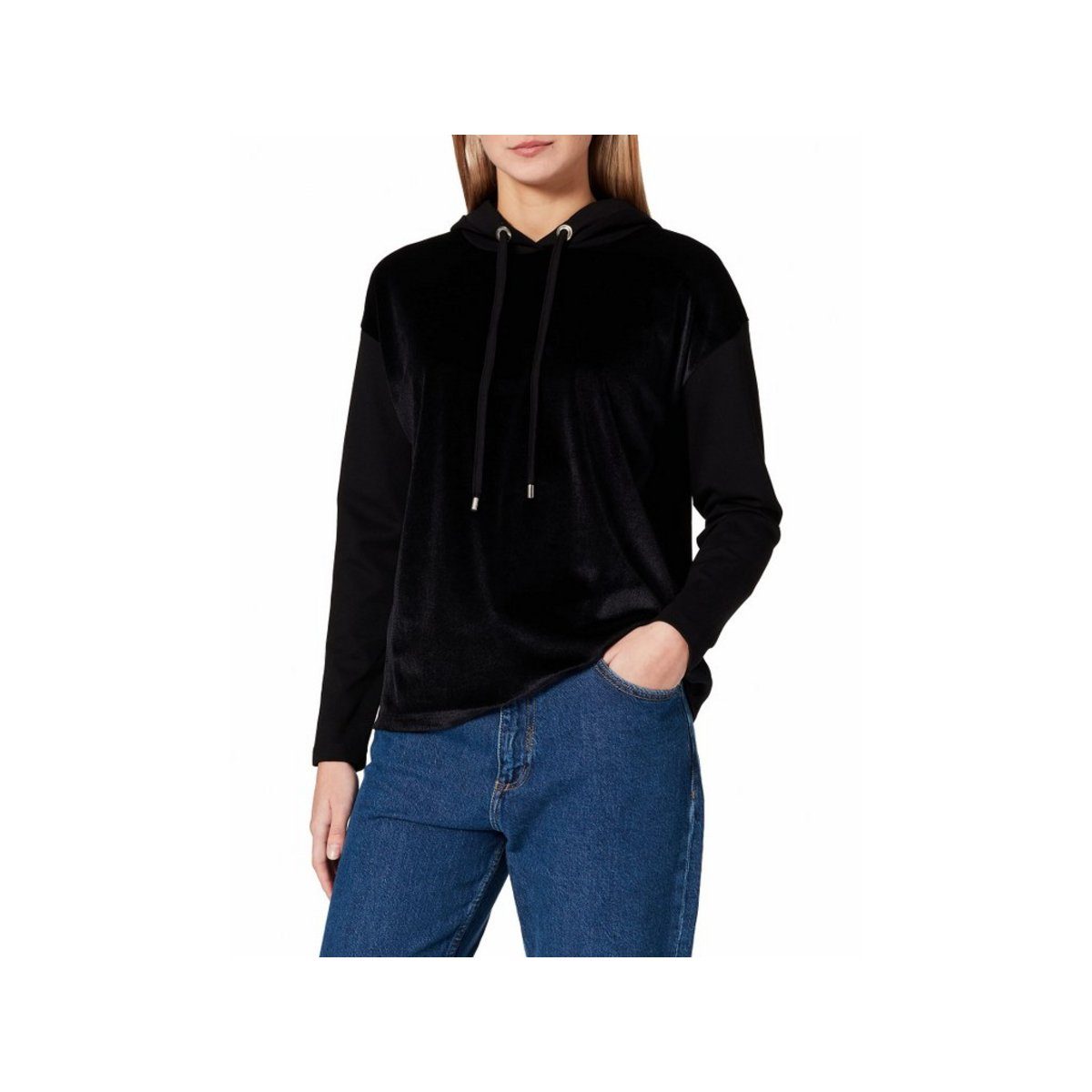 Comma Sweatshirt schwarz regular fit (1-tlg)