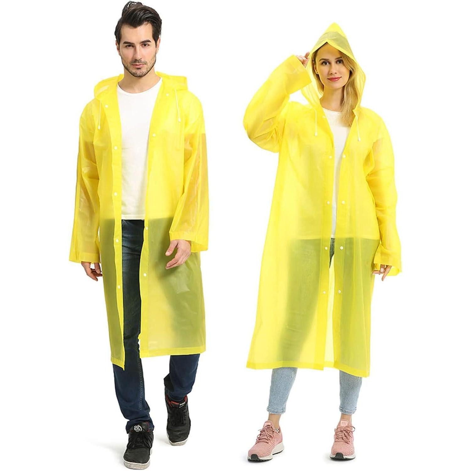 LuxusKollektion Regenmantel Regenponcho Regenmantel wasserdicht EVA Damen Einheitsgröße Gelb