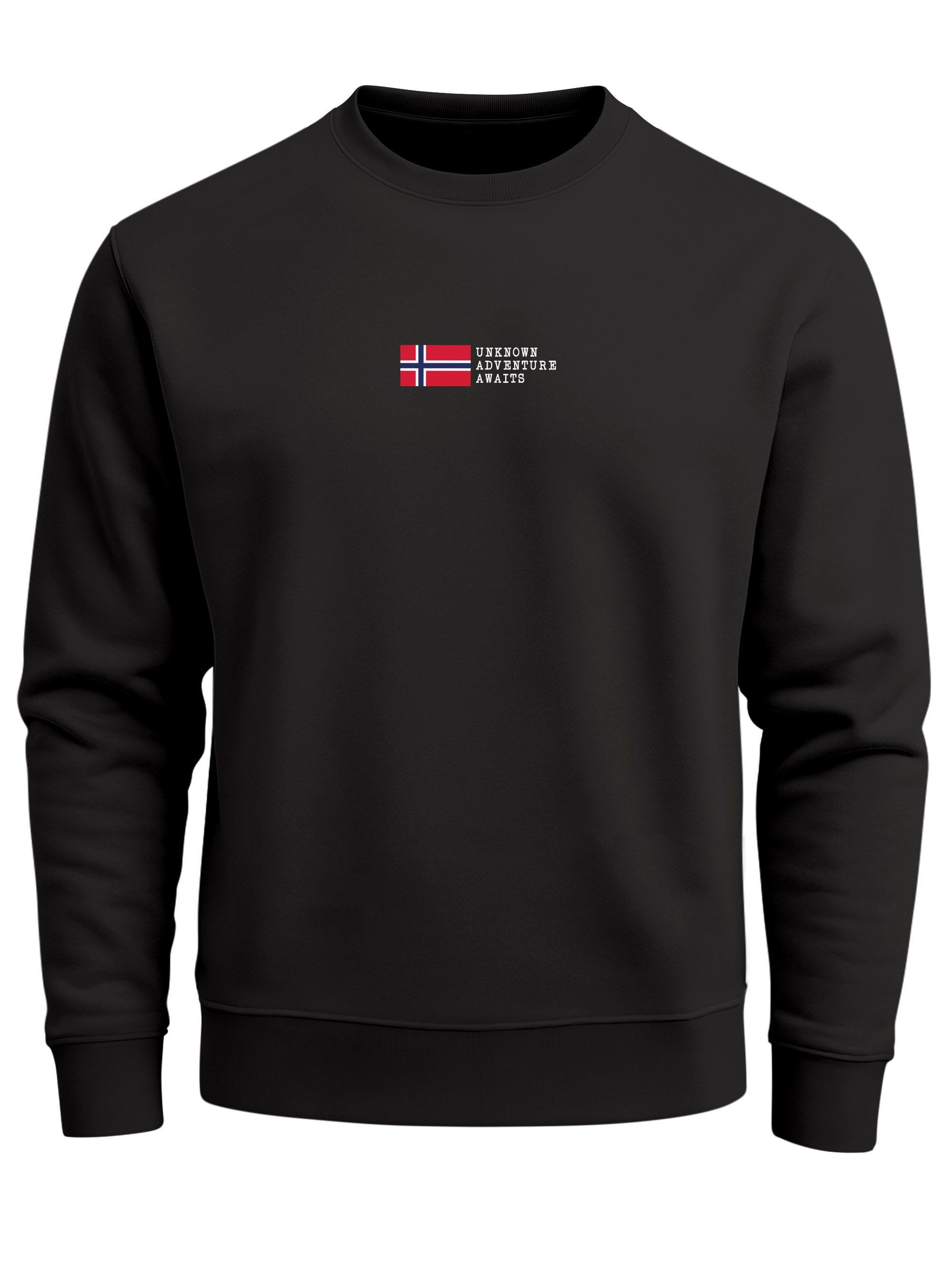 Sweatshirt Sweatshirt Herren Pullover mit Backprint Norway Explorer