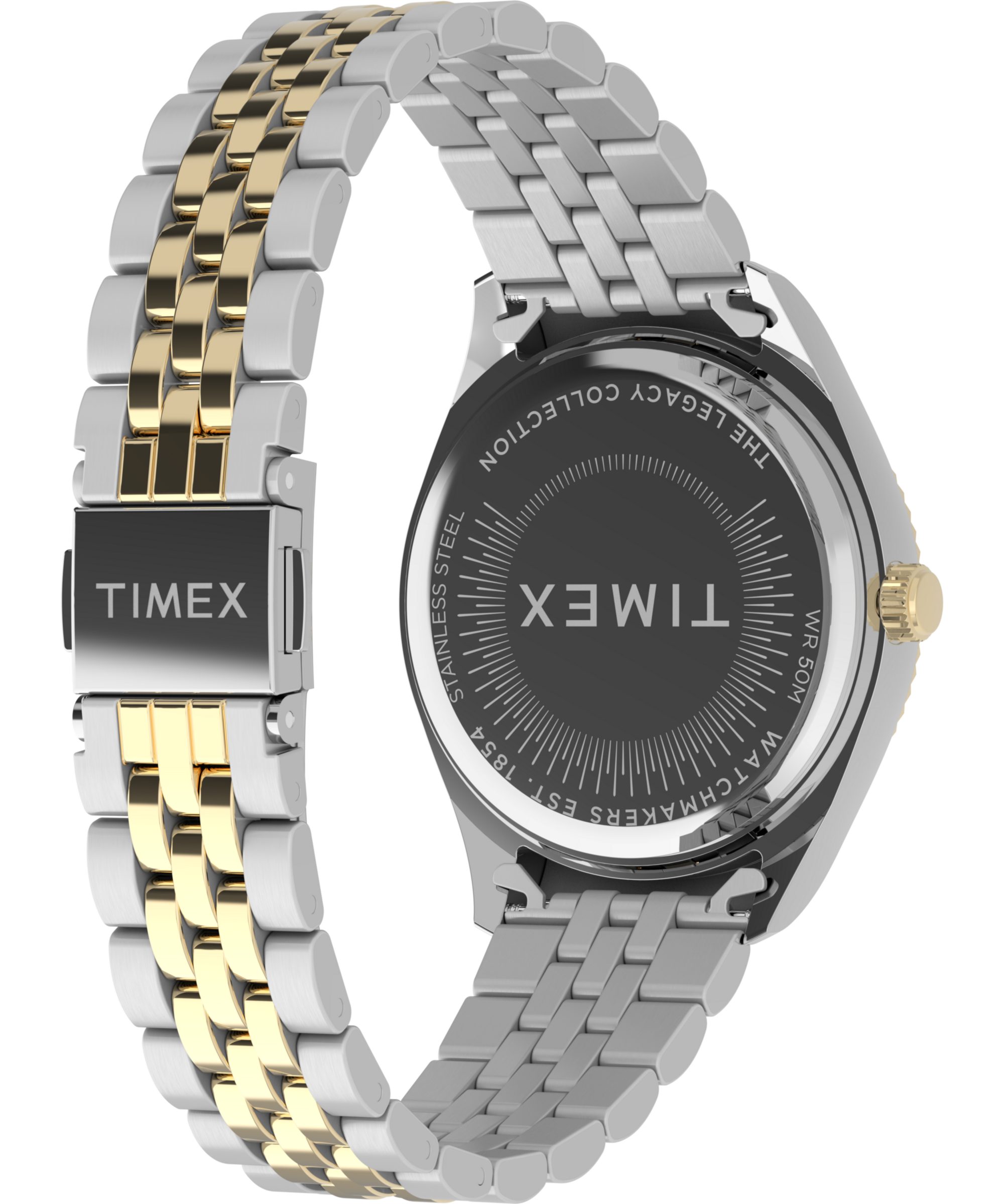 Timex Quarzuhr LEGACY TW2Y20200AJ, Armbanduhr, Damenuhr, Edelstahlarmband, Leuchtzeiger