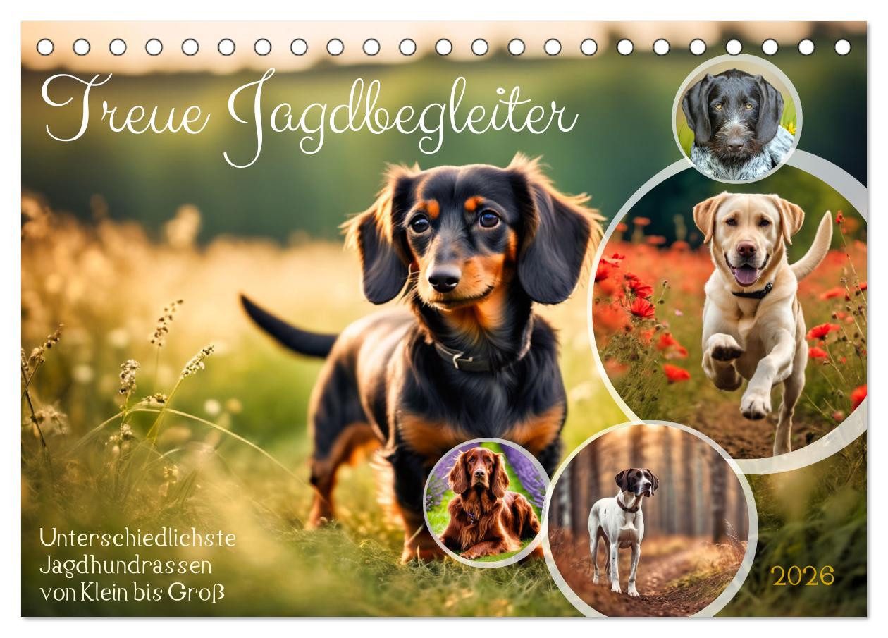 CALVENDO Настінний календар Treue Jagdbegleiter (Tischkalender 2026 DIN A5 quer), CALVENDO Monatsk