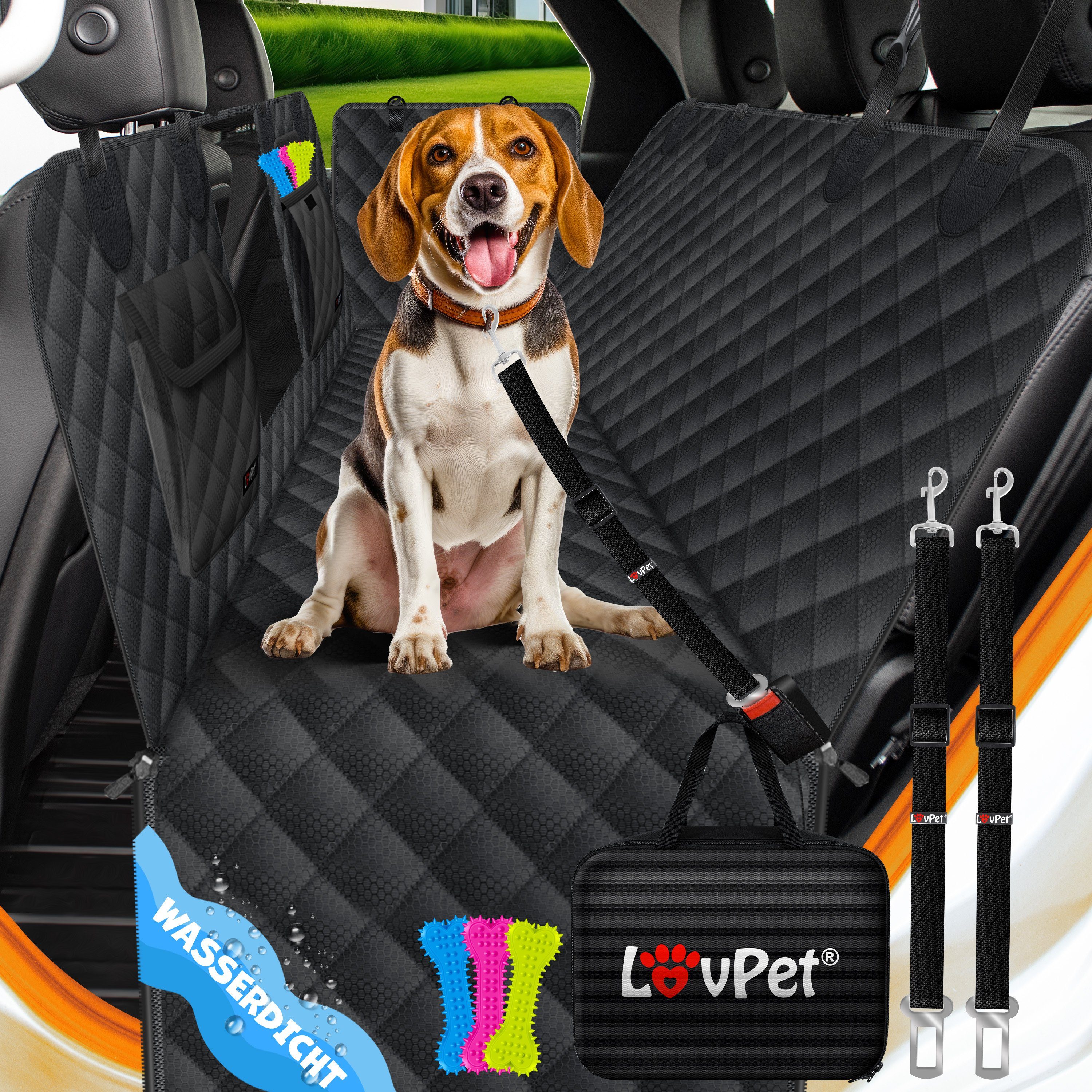 Auto Hundeschutzdecke Schutzdecke Rücksitzdecke Hund Schondecke KFZ  Autodecke