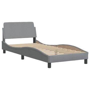 vidaXL Bett Bettgestell mit Kopfteil Hellgrau 80x200 cm Stoff