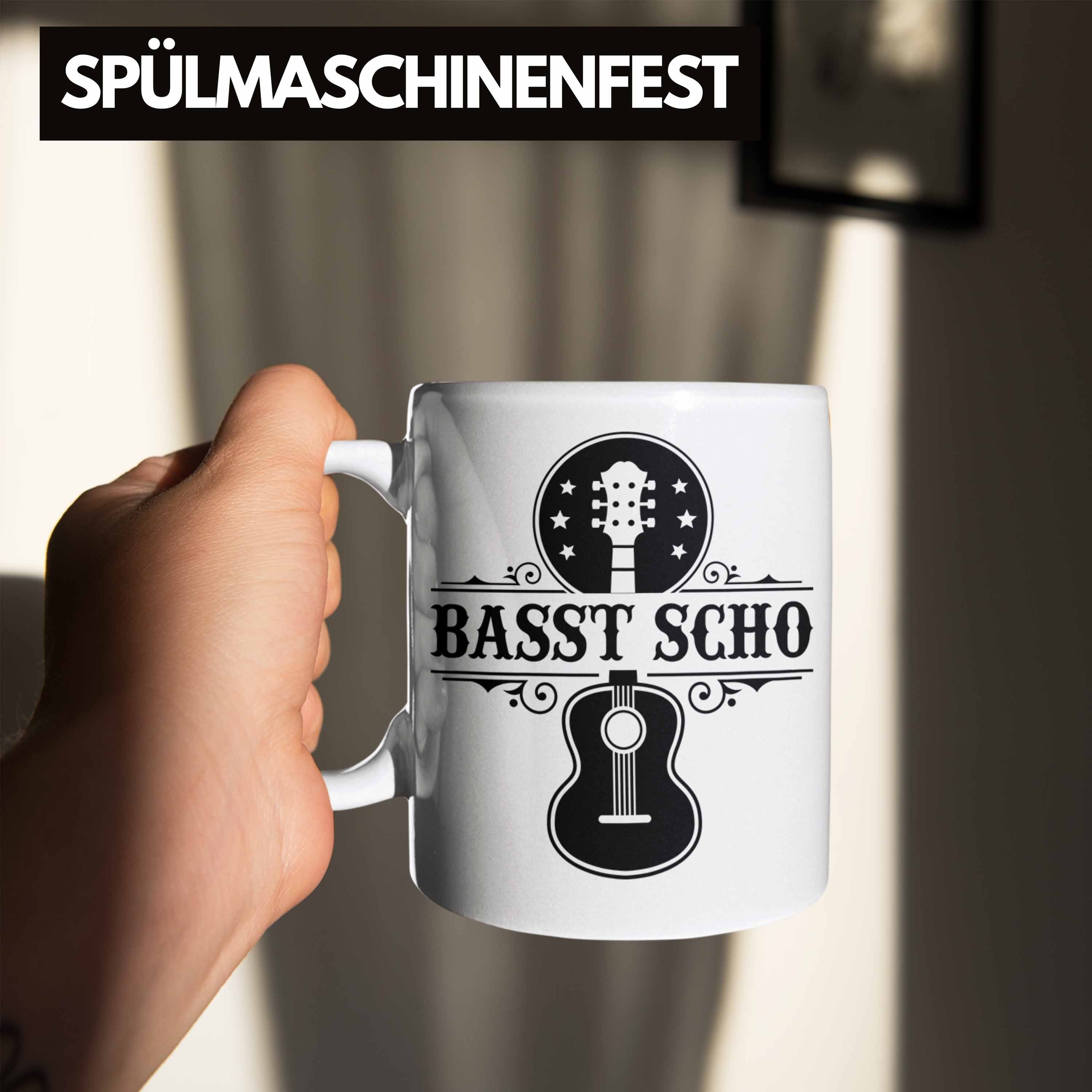 Trendation Tasse Weiss Kaffee-Becher Geschenk Basst Bass-Spieler Tasse S Geschenkidee Bassist