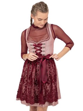 KRÜGER MADL & BUAM Trachtenkleid Mini Dirndl 2tlg. 50cm MARICA beere