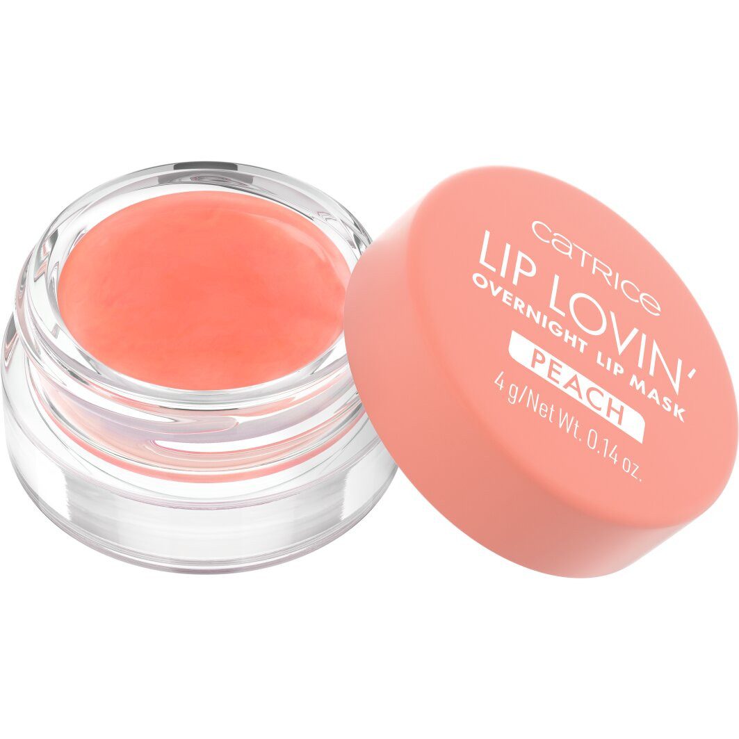 Catrice Lippenmaske Lip Lovin' Overnight Lip Mask, 3-tlg., Pflegende vegane Formel mit Pfirsicharoma und Pfirsichöl.