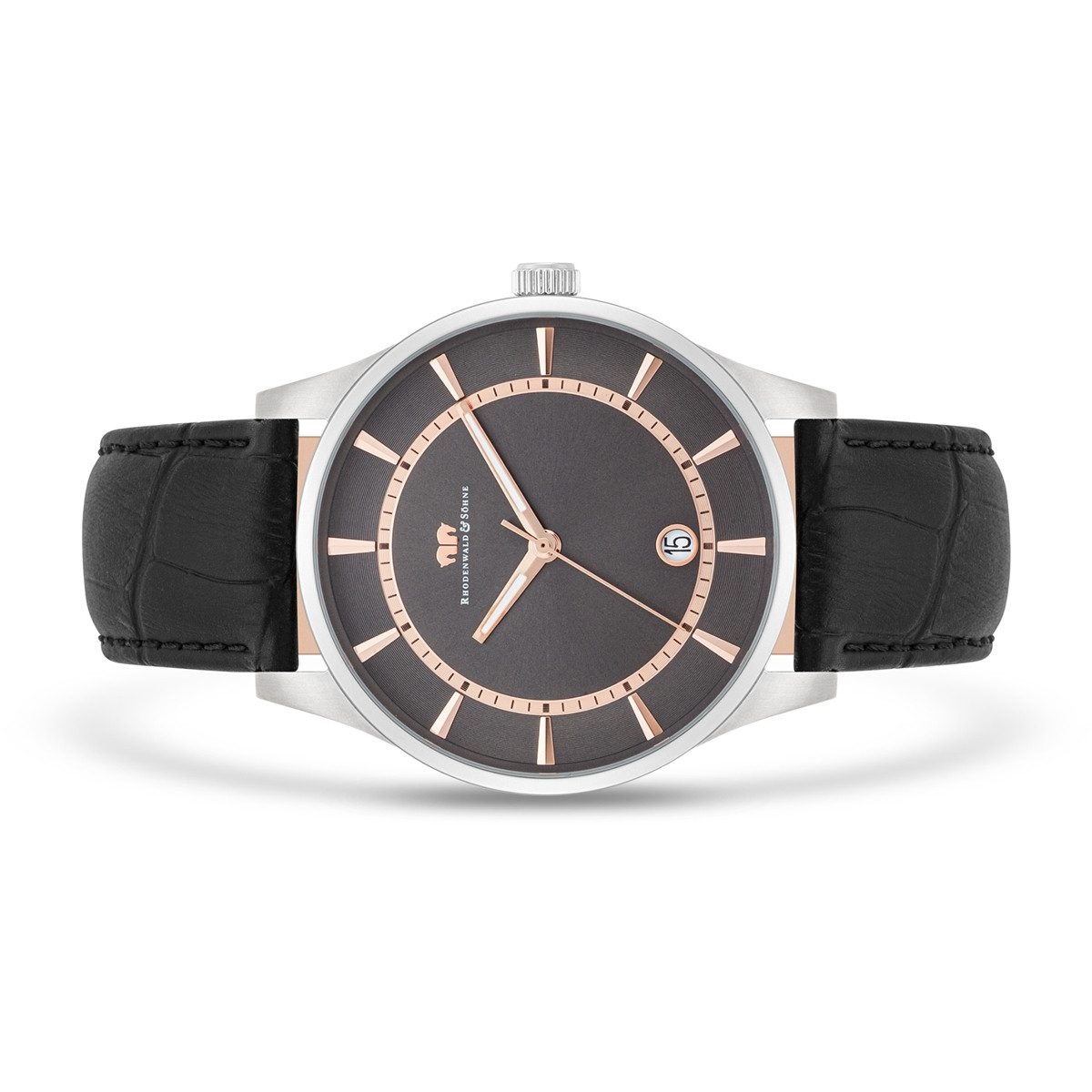 Rhodenwald & Söhne Quarzuhr Eragon schwarz, Armband aus Echtleder günstig online kaufen