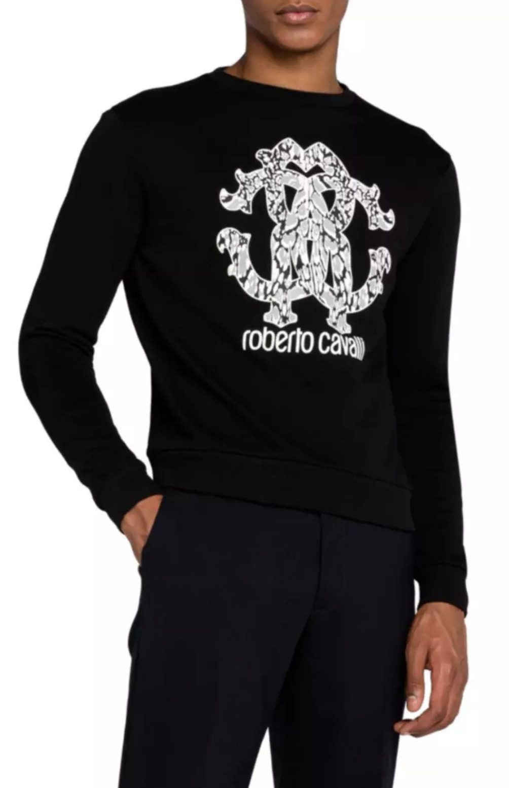 roberto cavalli Sweatshirt Unisex Lynx RC Logo Pullover Genderneutrales Design für vielseitigen Einsatz