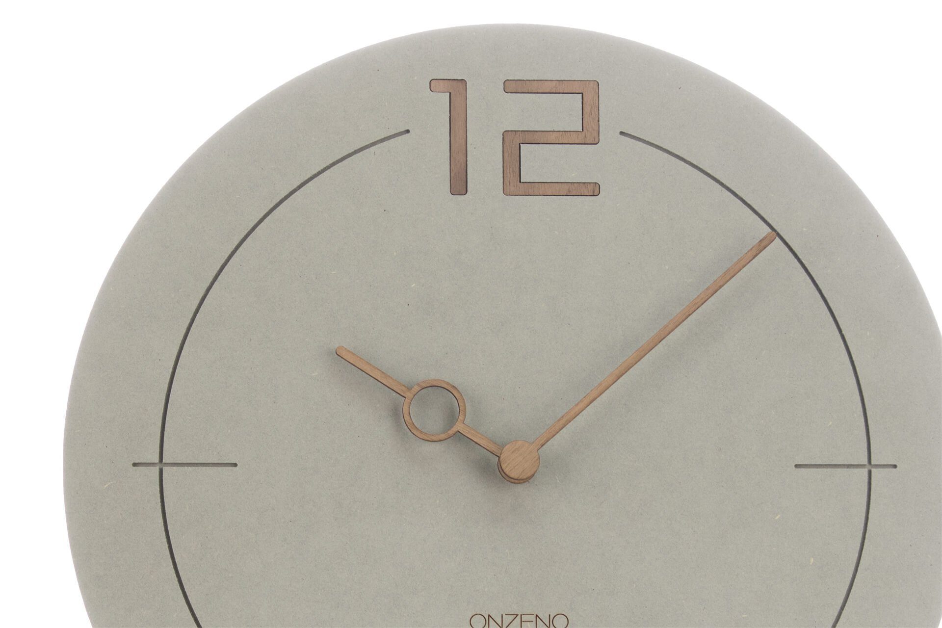 Design-Uhr) (handgefertigte ONZENO Wanduhr GREY. 29x29x0.9 cm THE