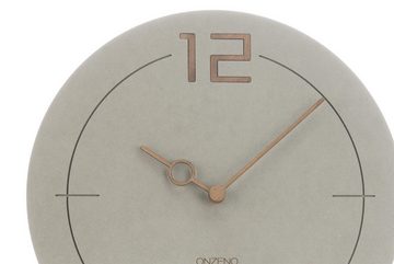 ONZENO Wanduhr THE GREY. 29x29x0.9 cm (handgefertigte Design-Uhr)
