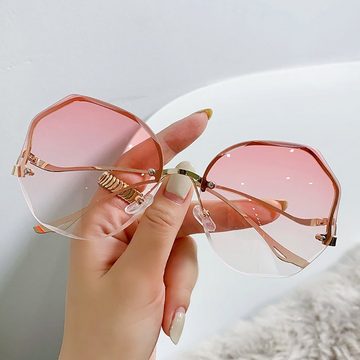 RUZU UG Sonnenbrille Rahmenlose modische Sonnenbrillen für Damen (3-St)