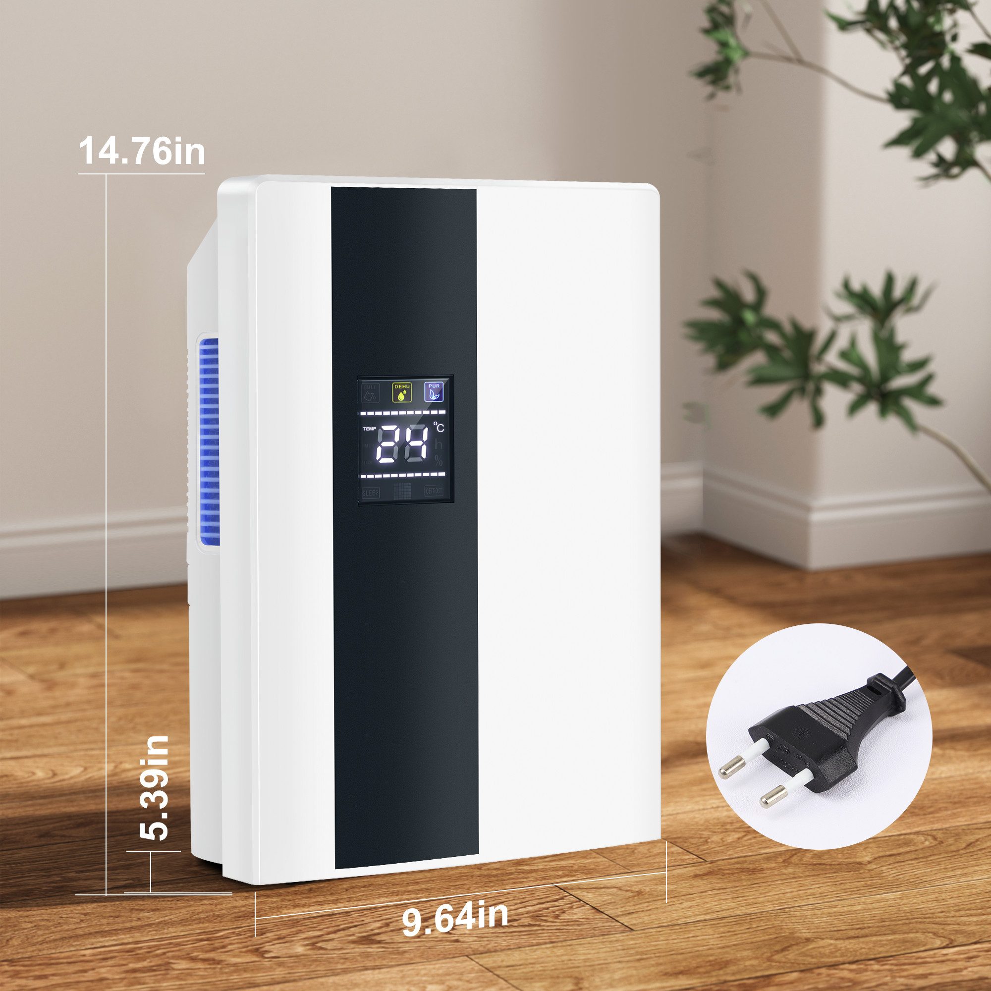 ZMH Luftentfeuchter Elektrisch 1400/2000ml Entfeuchter Dehumidifier UV-Rein günstig online kaufen