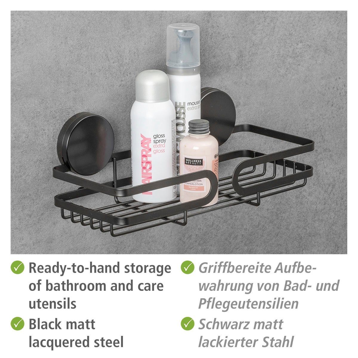 WENKO Duschablage Static-Loc® Plus Pavia, Badezimmer-Ablage, günstig online kaufen