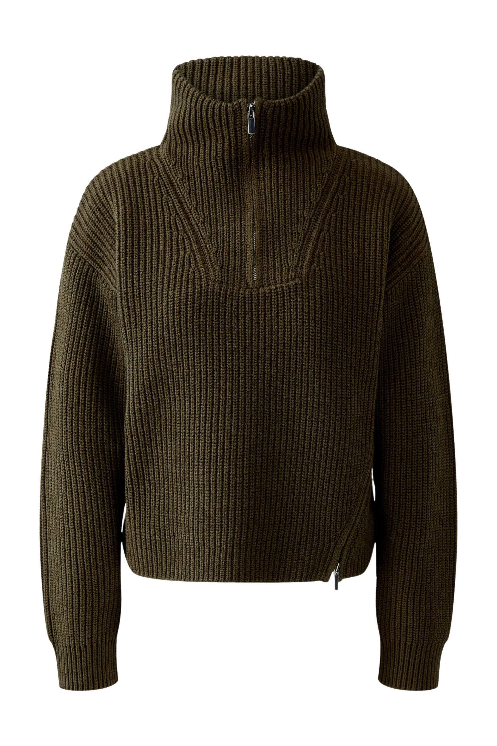 Oui Wollpullover Pullover khaki günstig online kaufen
