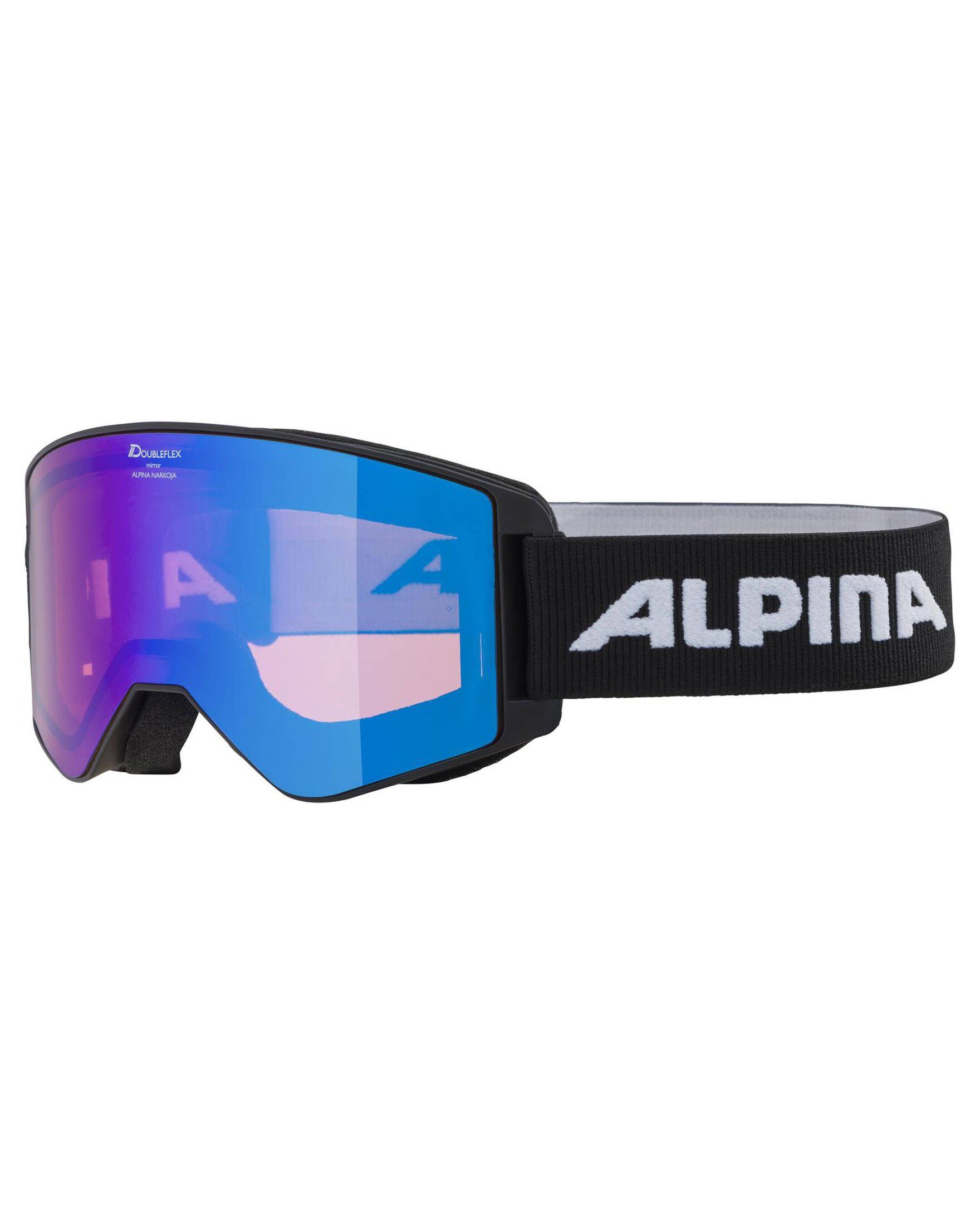 Q-LITE Skibrille NARKOJA matt und Snowboardbrille Ski- Sports black-dirtblue Alpina