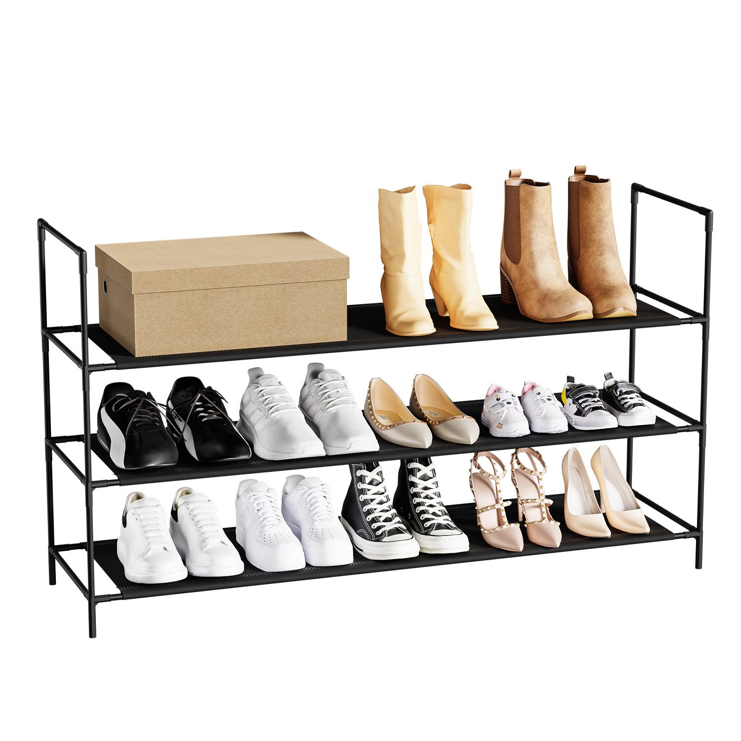 Sekey Schuhregal Schuhständer Metall XXL Ständer Regale Extra Breit 98,5 cm günstig online kaufen