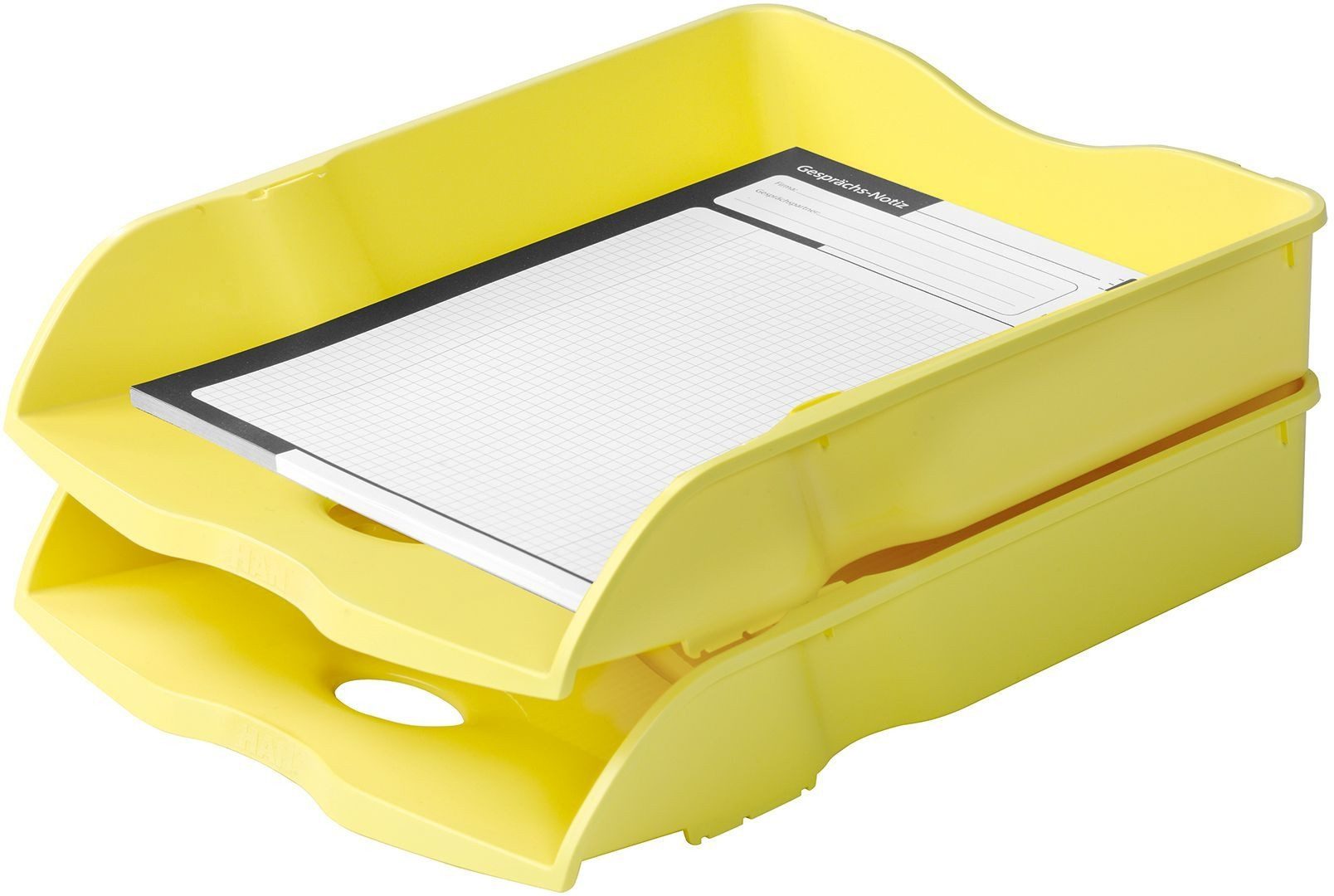 HAN-Bürogeräte Briefablage Briefablage Re-Loop A4/C4 RC-Kunststoff stapelbar gelb Packung mit 6 S