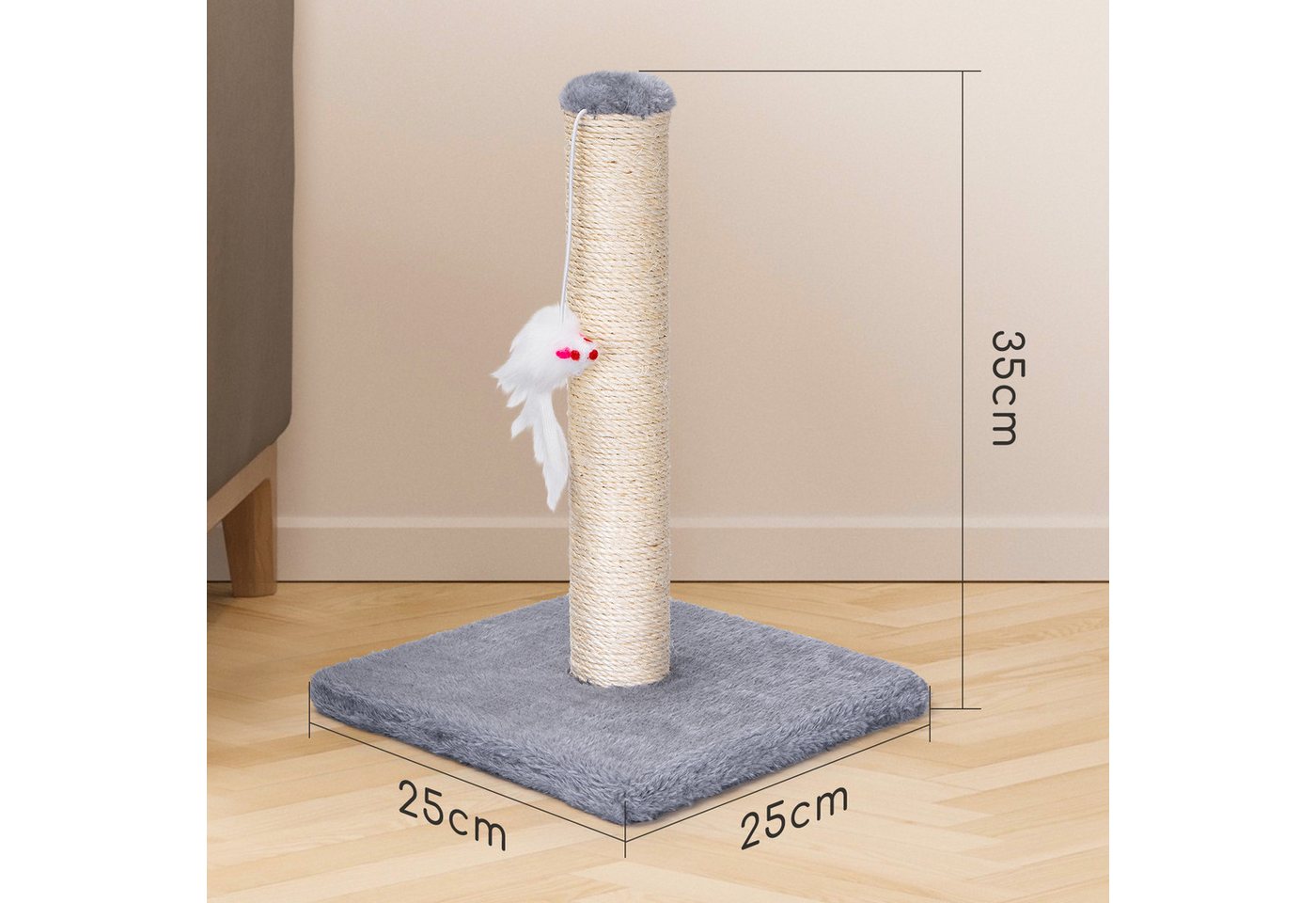 Thumbnail - nobleza Kratzsäule Katzenbaum mit Pfosten-Sisal-Kratze Kätzchen Spielturm