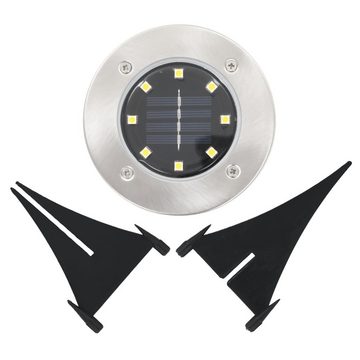 vidaXL Außen-Wandleuchte Solar-Bodenleuchten 8 Stk. LED Weiß