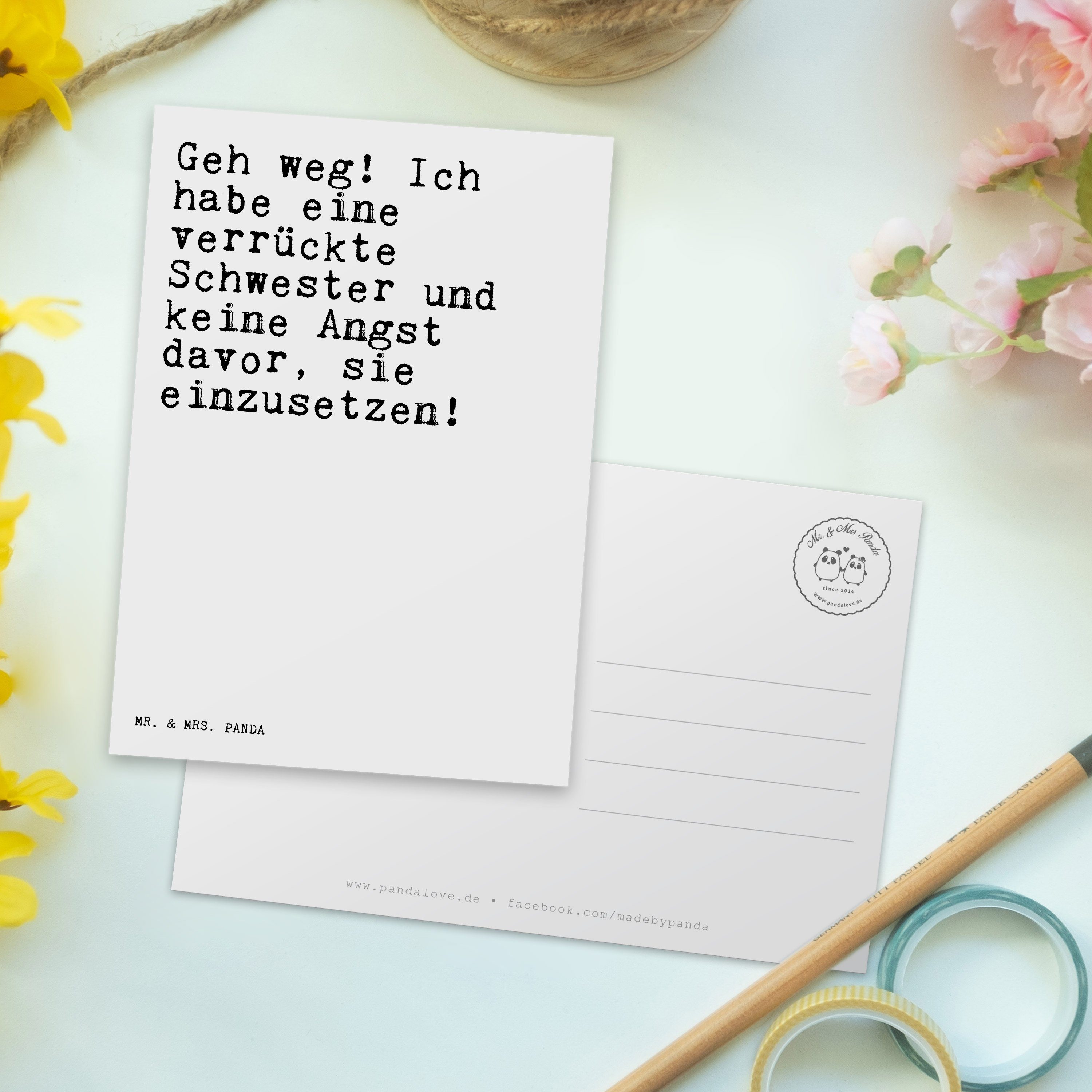 Mr. & Mrs. Panda weg! Geburtstagskar - Zitate, Geh Postkarte Ich Weiß habe... Geschenk, - Zitat