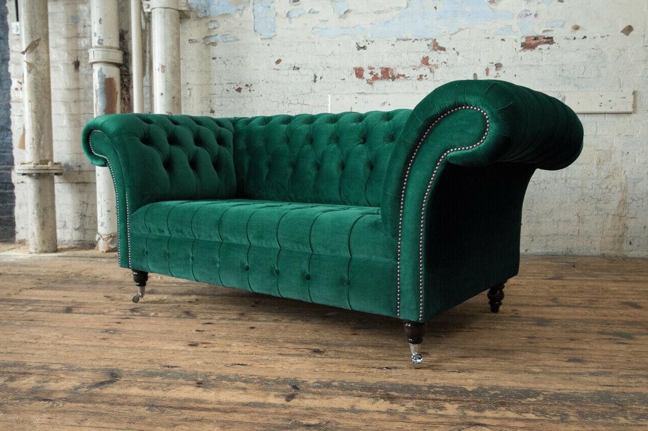 Xlmoebel Chesterfield-Sofa Elegantes Stoffsofa mit hochwertigem Textilbezug in modernem Design, Hergestellt in Europa
