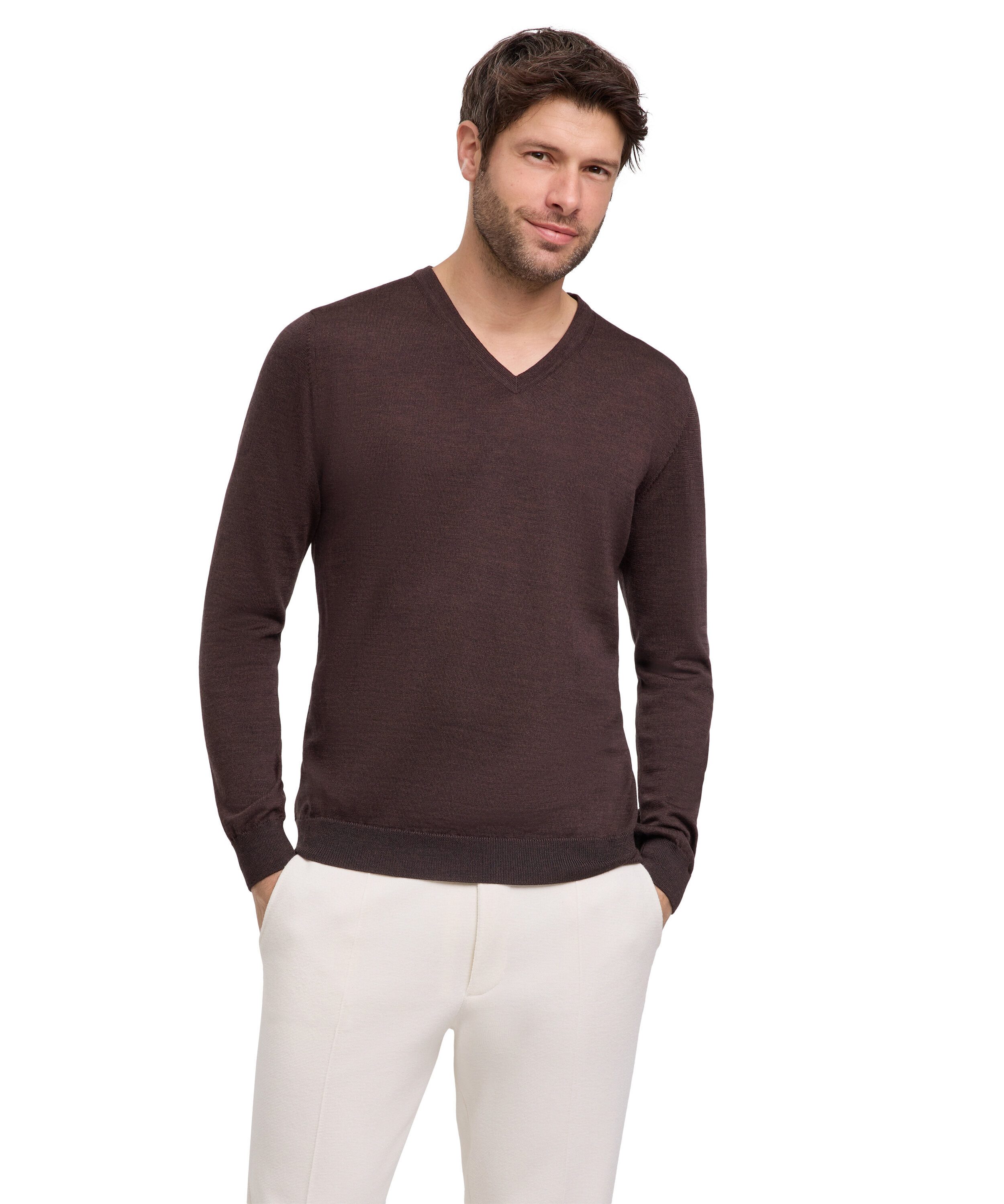 FALKE Strickpullover Casual Wool (1-tlg) aus reiner, extrafeiner Merinowoll günstig online kaufen