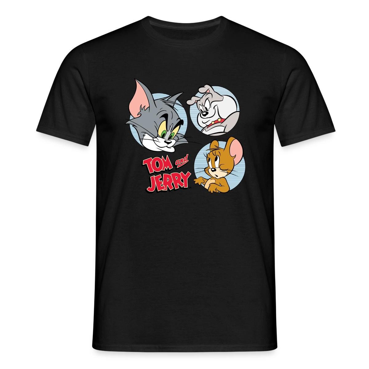 Spreadshirt T-Shirt Tom Und Jerry Spike, Tom und Jerry Kacheln Männer T-Shirt (1-tlg)