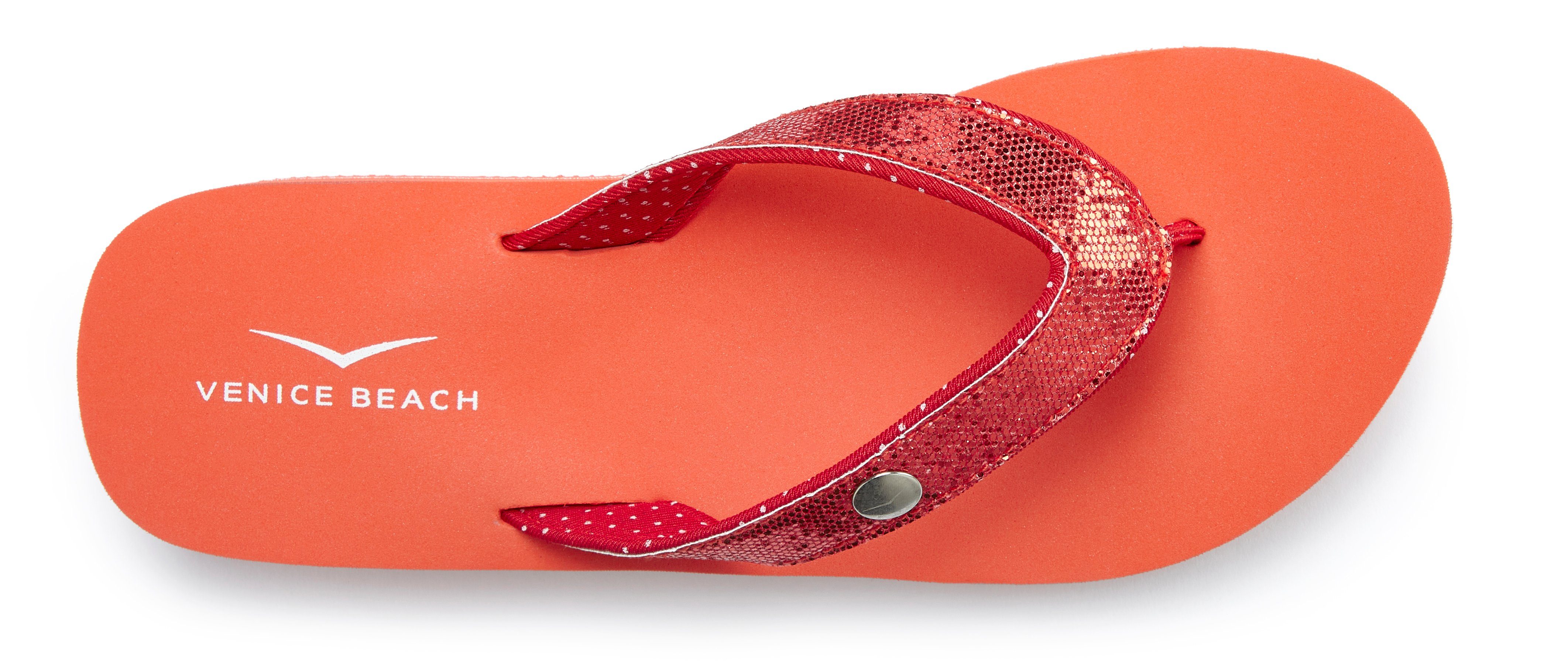 Venice Beach Sandale, Badeschuh, Badelatsche, Flip Flop, Badeschlappe, Pantolette Badezehentrenner Zehentrenner mit wasserabweisender und leichter Sohle VEGAN