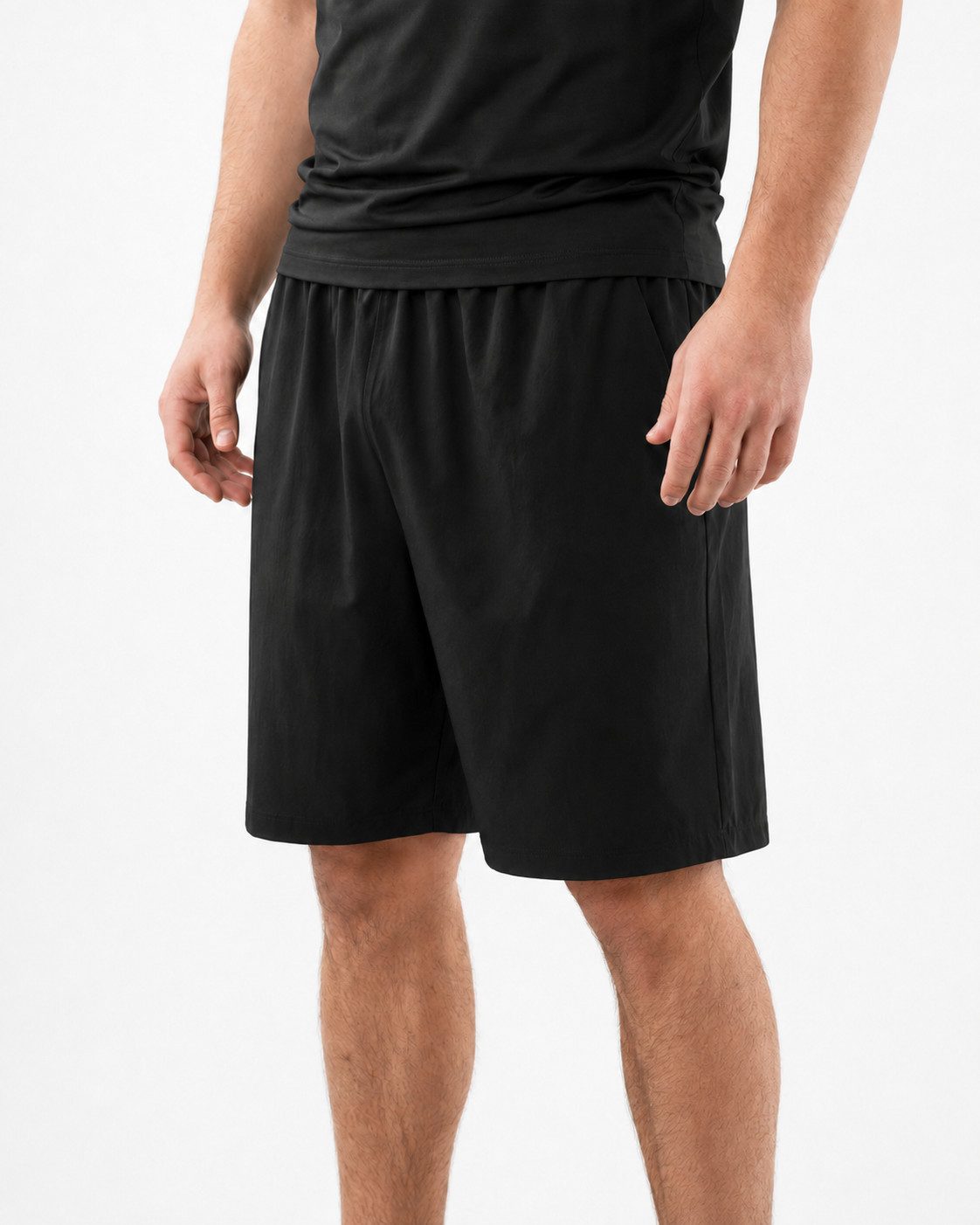 Kemes Laufhose Herren Sporthose Hose kurze Shorts (Packung, 1 Stück) Hosentaschen mit Reißverschluss