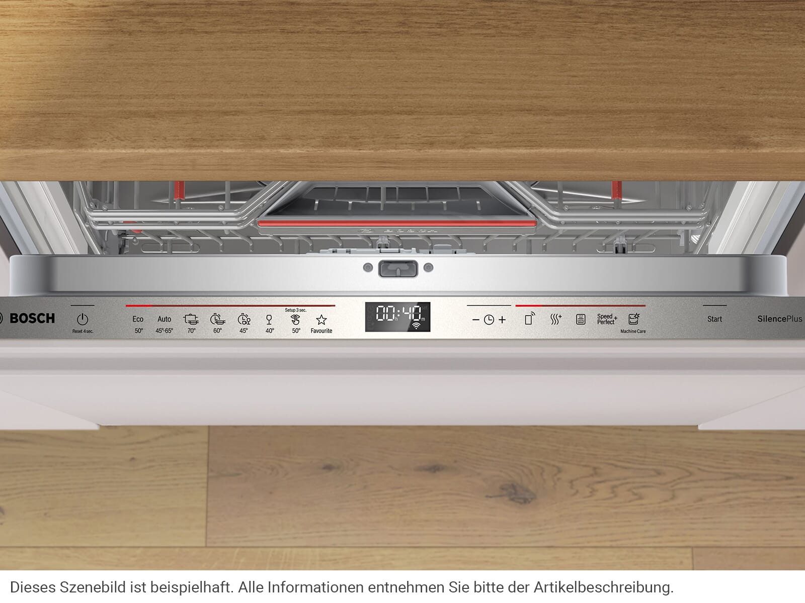 BOSCH vollintegrierbarer Geschirrspüler SBD6ECX12E, 9.0 l, 14 Maßgedecke, Open Assist autom. Türöffnung