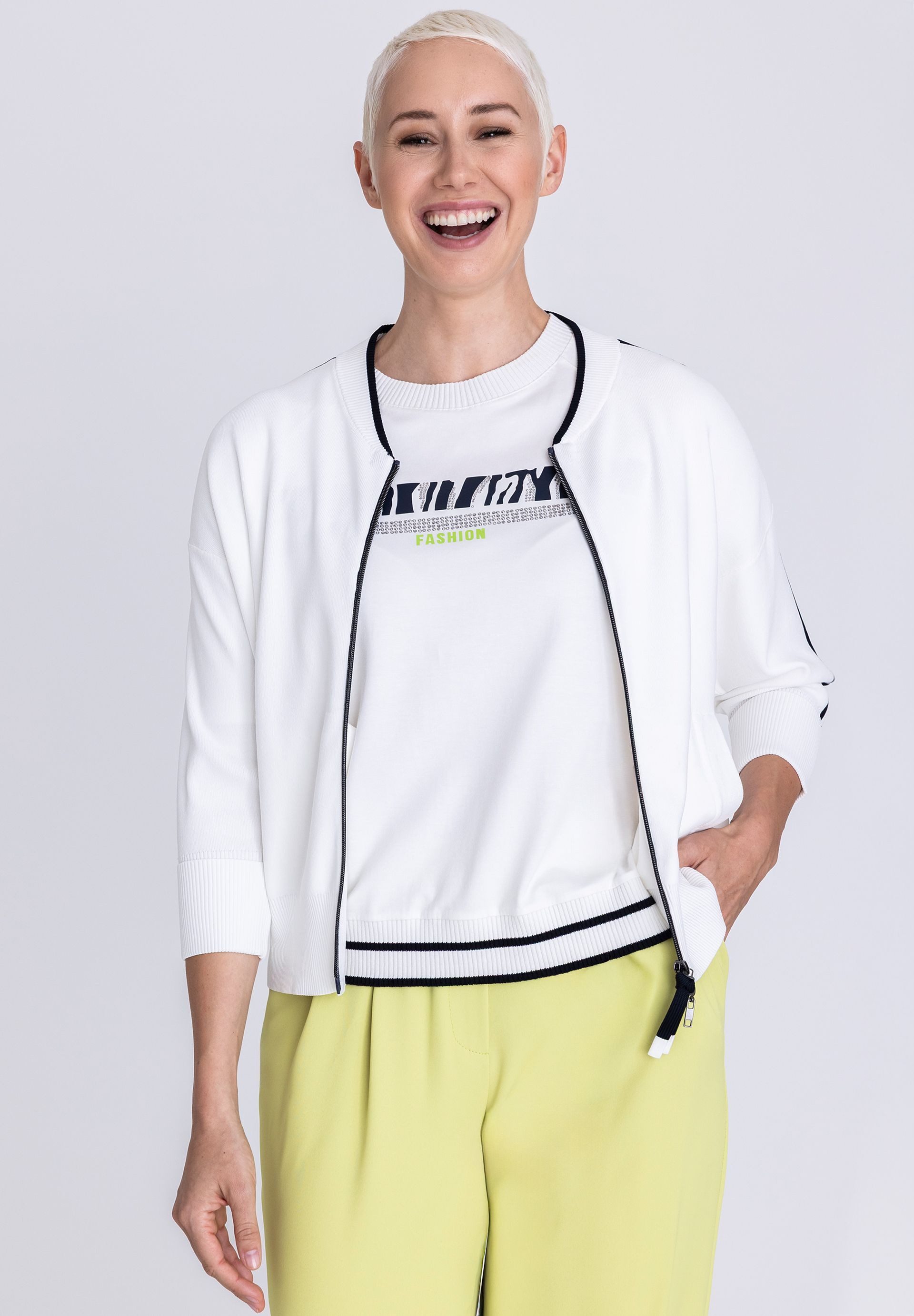 TUZZI Cardigan mit Kontraststreifen