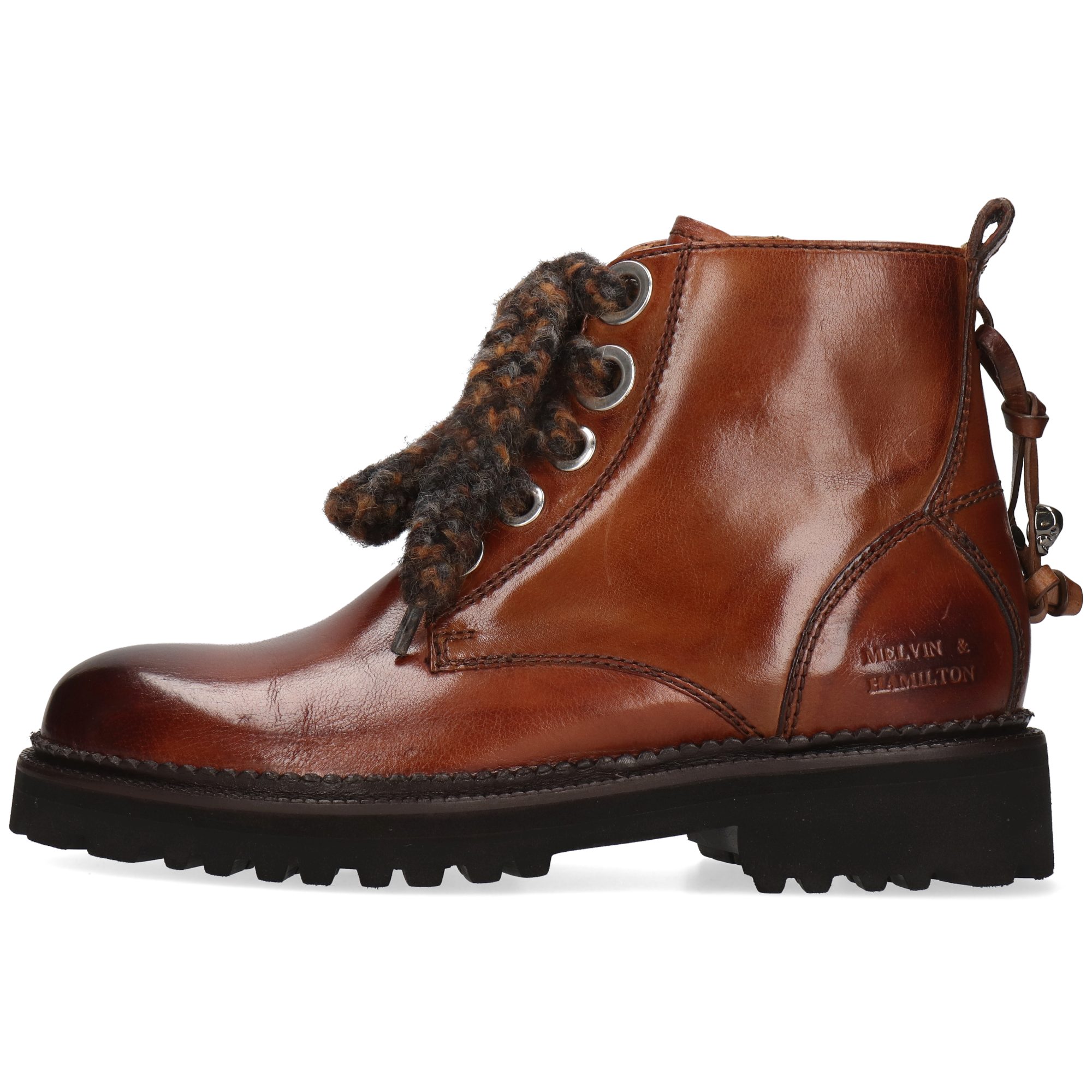 Melvin & Hamilton Maria 13 Leder-Schnürstiefeletten für Damen Stiefelette Plateausohlen, Echtes Leder, Vegetabile Gerbung