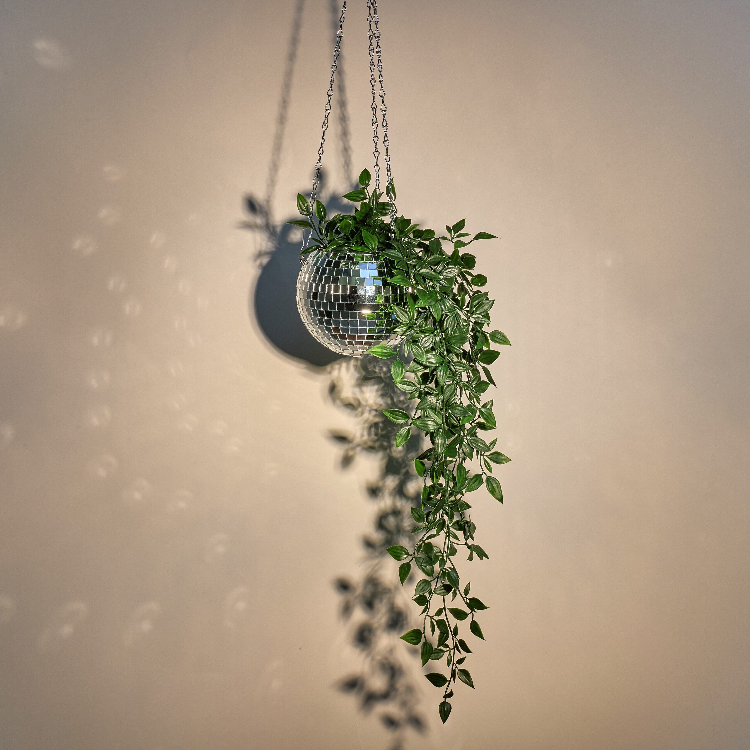 relaxdays Blumenampel Hängender Discokugel Pflanzentopf günstig online kaufen