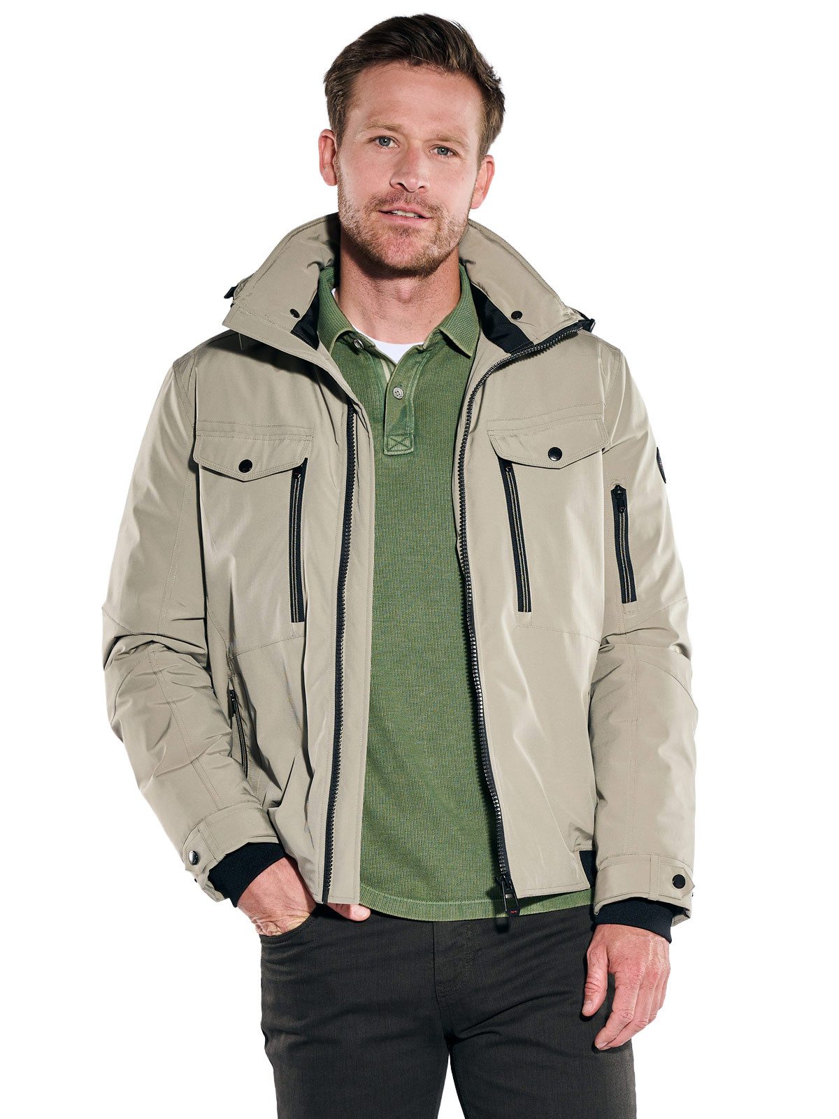Engbers Kurzjacke Herren Jacke, Braunbeige