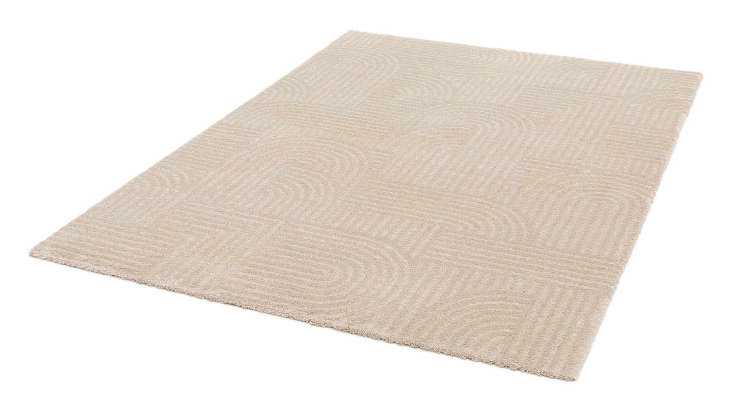 Teppich MOON, Polypropylen, Beige, 160 cm, 17 Gemustert, Höhe: x 230 Rugs, quadratisch, Balta mm