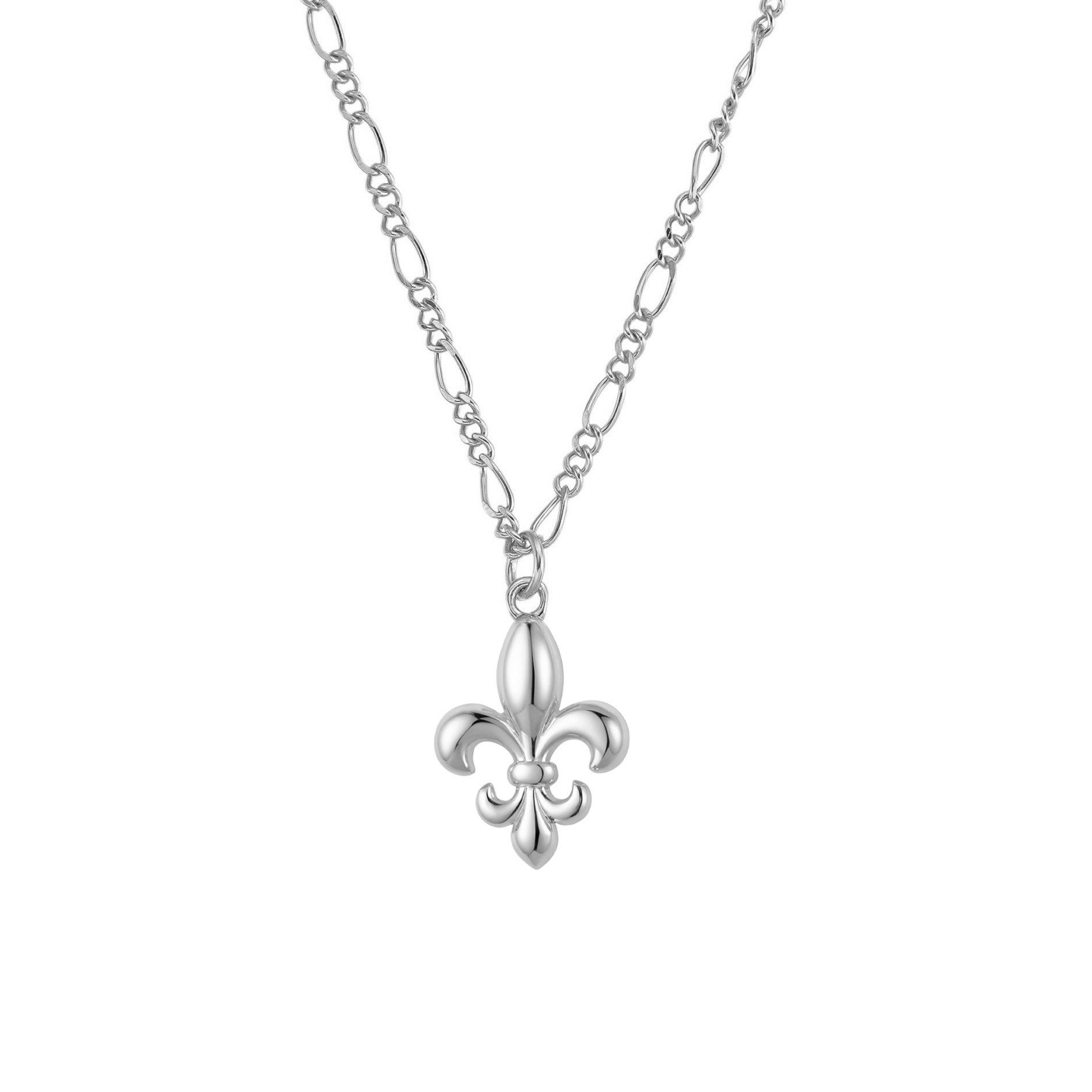 Brandlinger Kette mit Anhänger Halskette Verbania, Silber 925 vergoldet, Anhänger Lilie