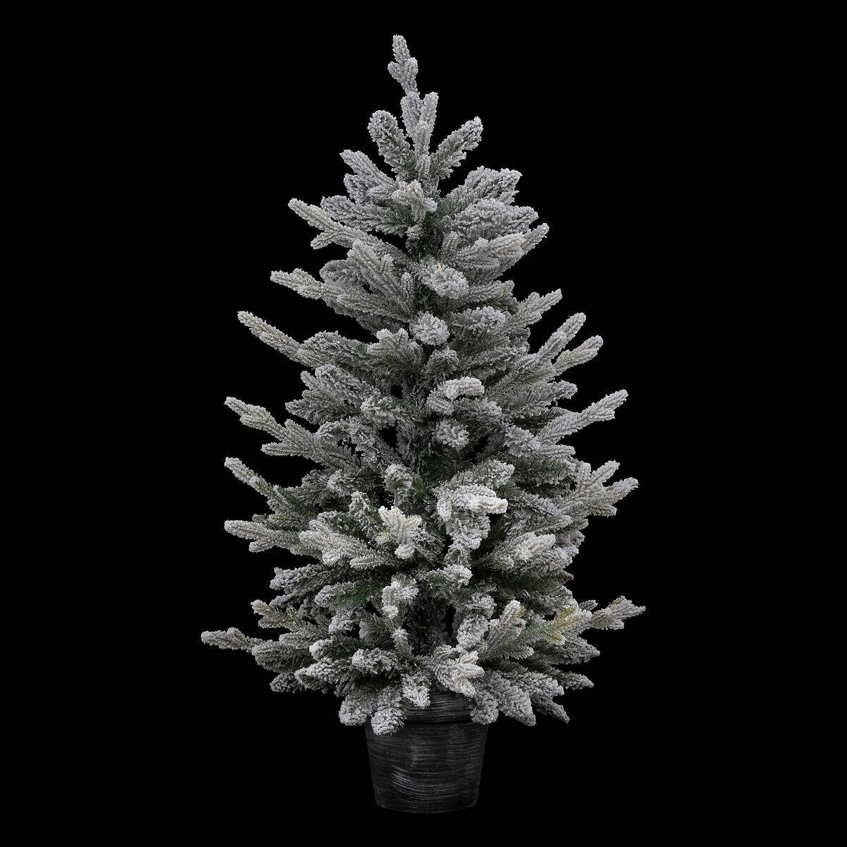Fééric Lights & Christmas Künstlicher Weihnachtsbaum Künstlicher Weihnachtsbaum im Topf, mit Schnee, 100 cm, künstlich