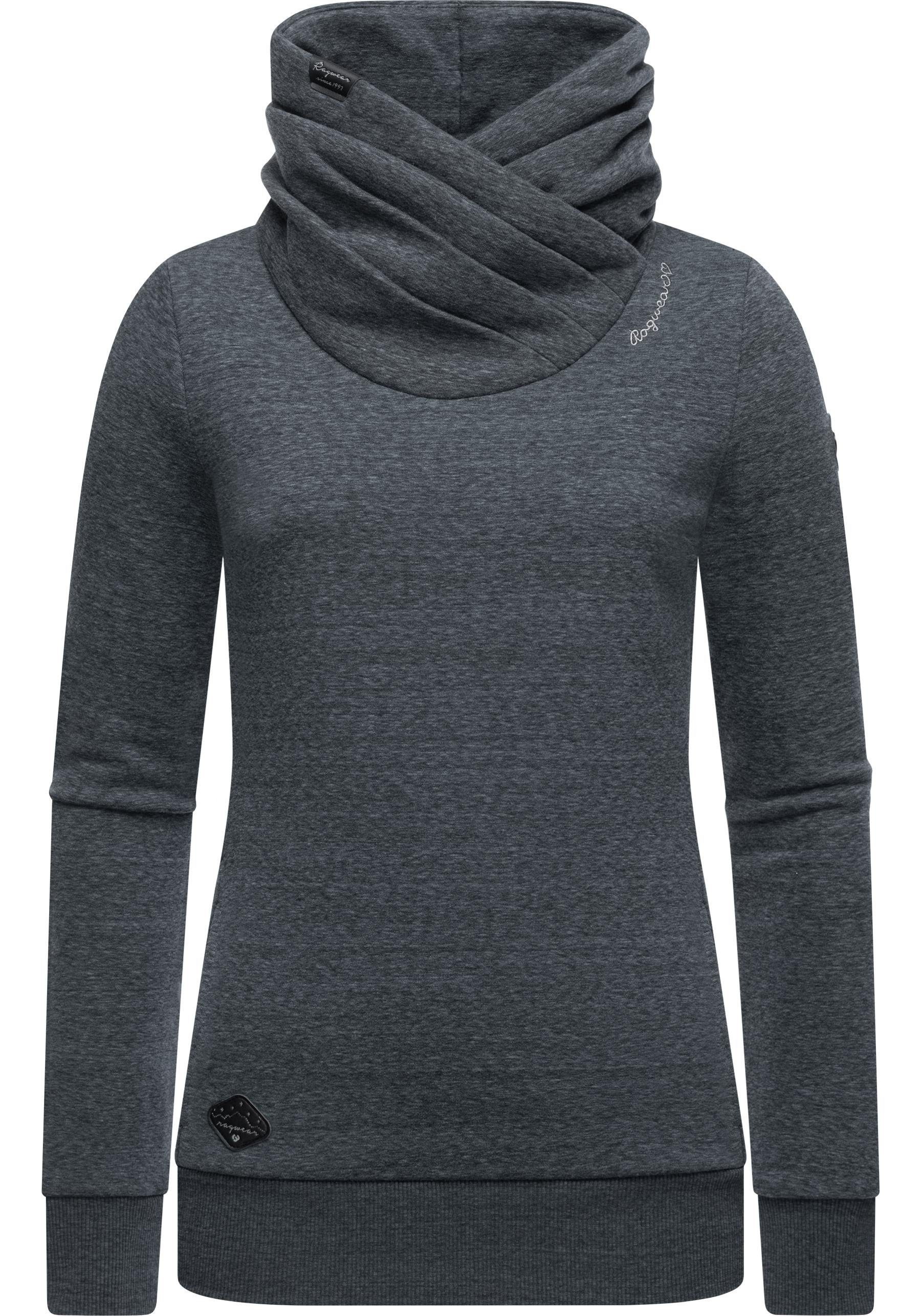 Ragwear Sweatshirt Anabelka Intl. weicher Damen Sweater mit Kaminkragen dark | Sweatshirts